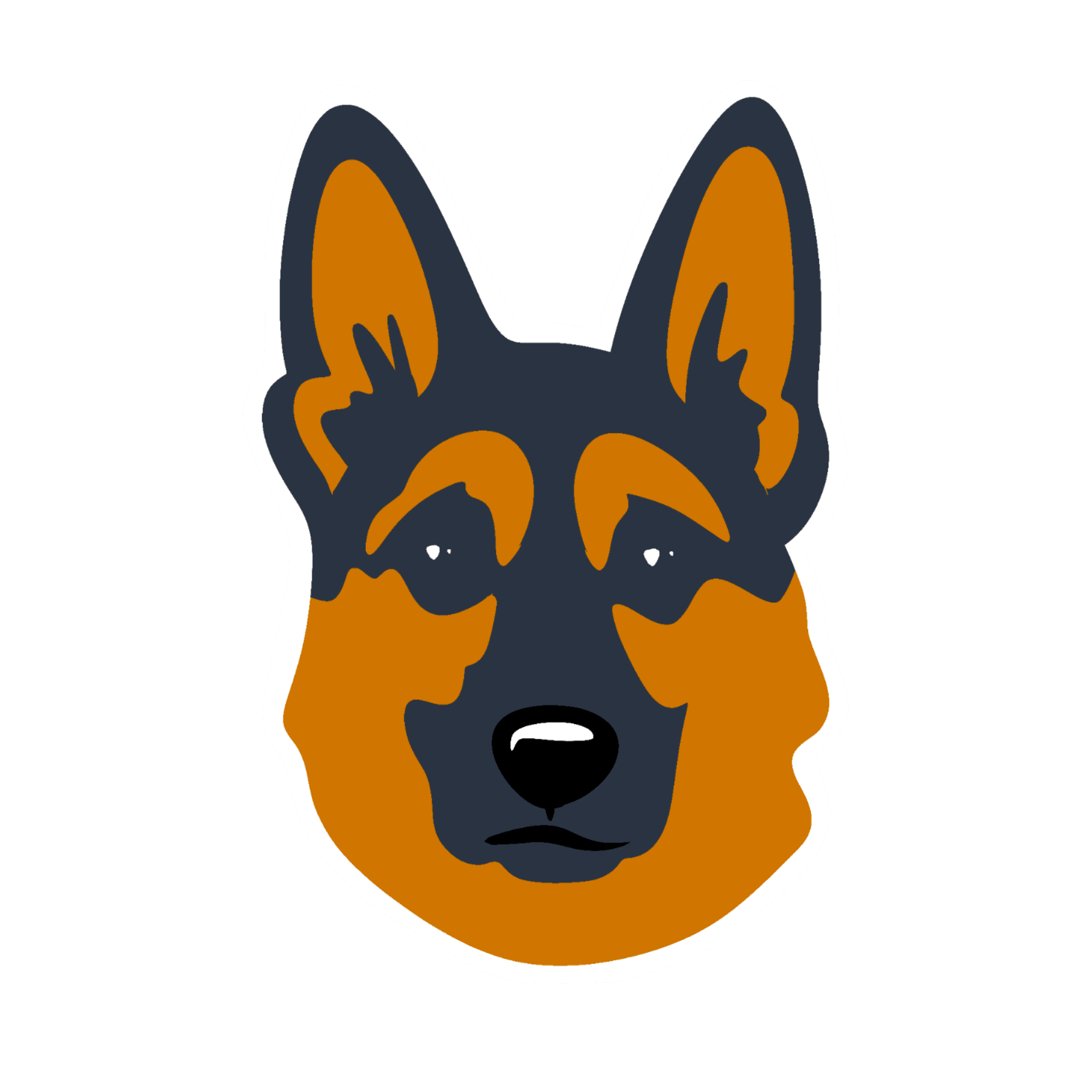 German Shepherd Face Die-Cut Sticker