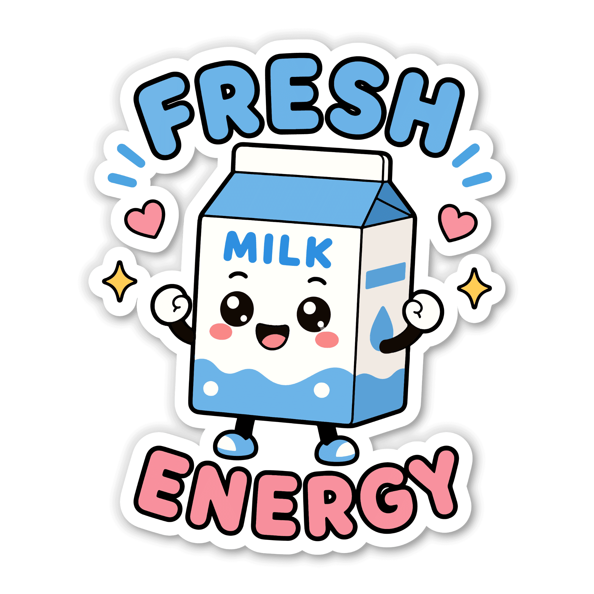 Fresh Energy Milk Carton Sticker