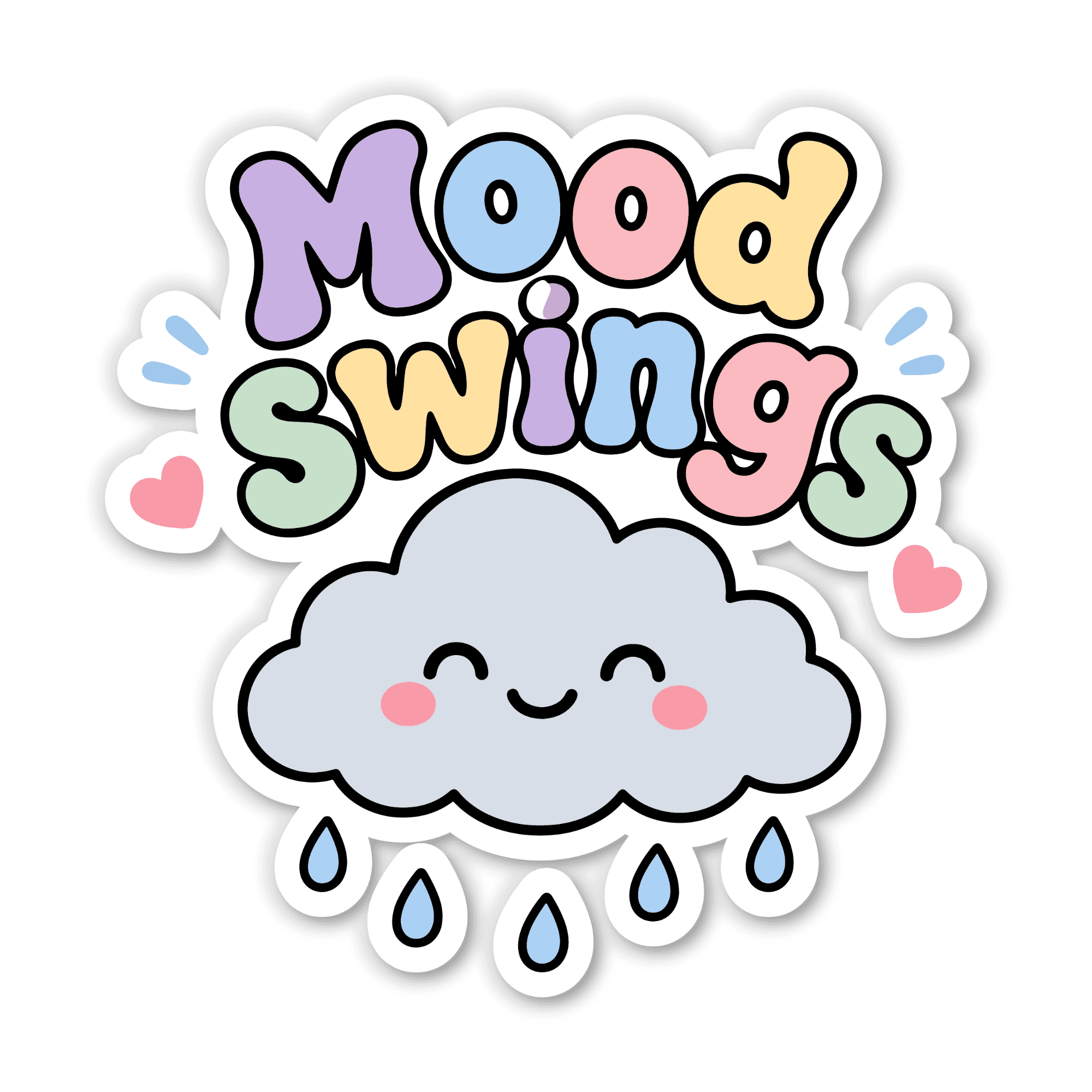 Mood Swings Rainy Cloud Sticker