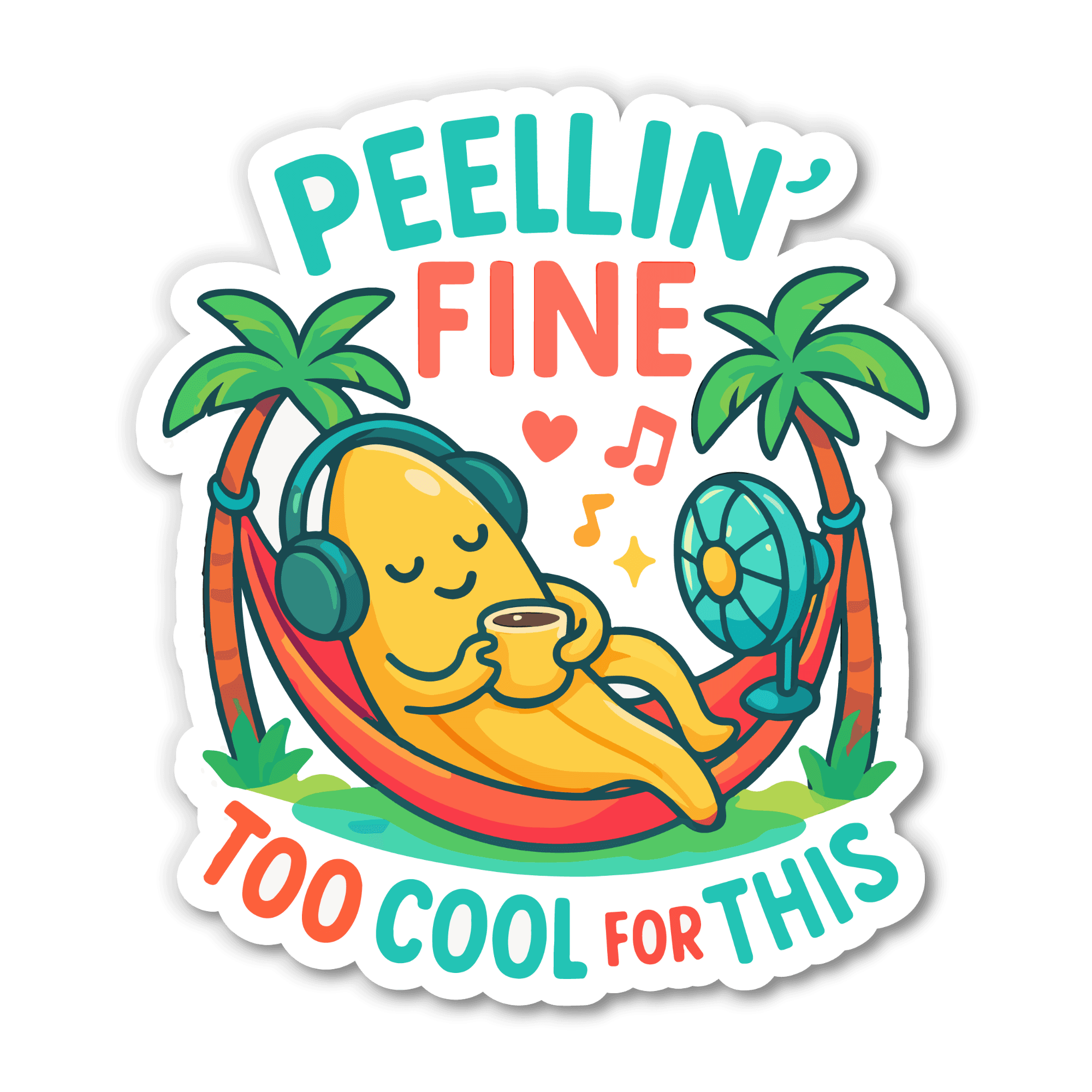 Peellin' Fine Banana Hammock Sticker