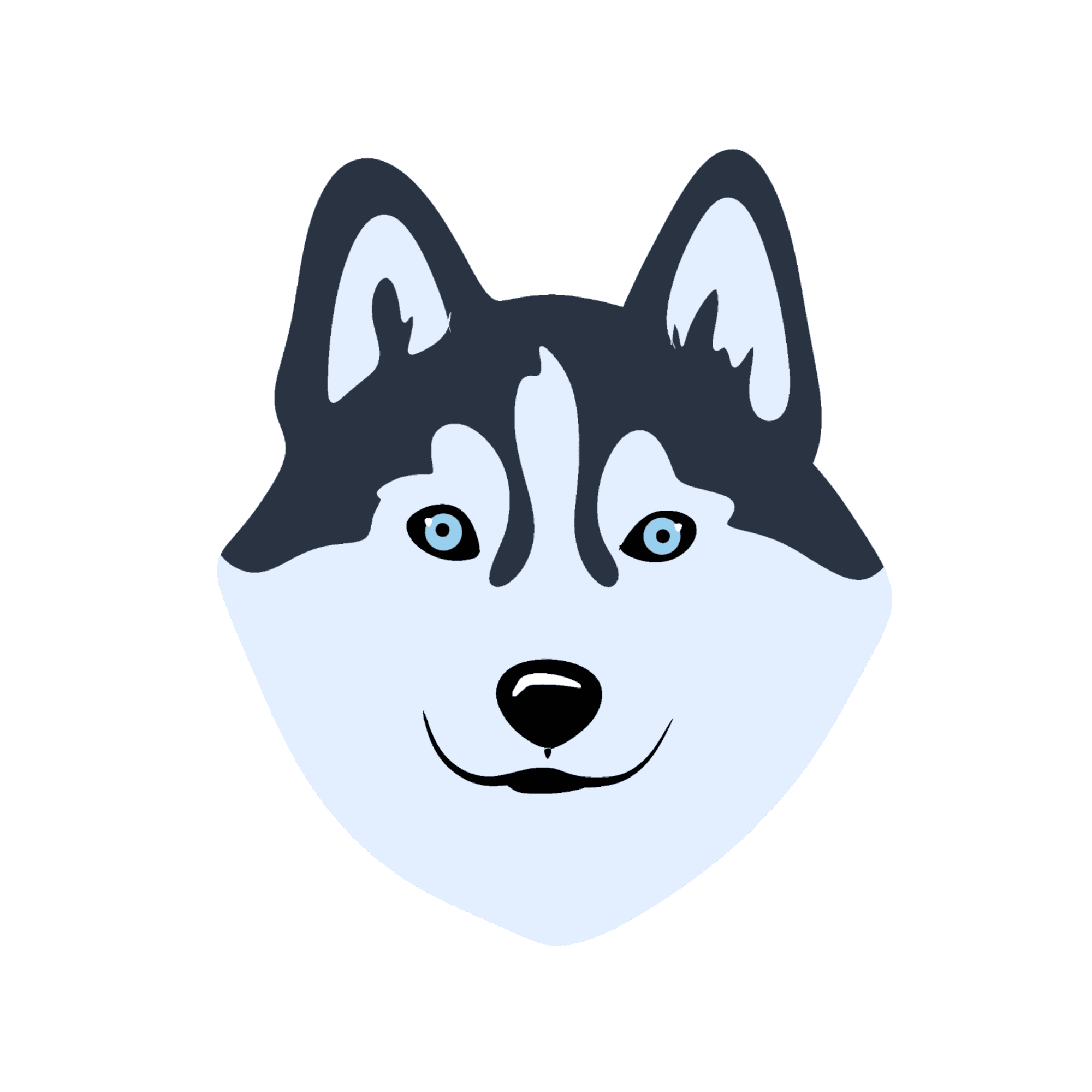Blue-Eyed Husky Face Sticker