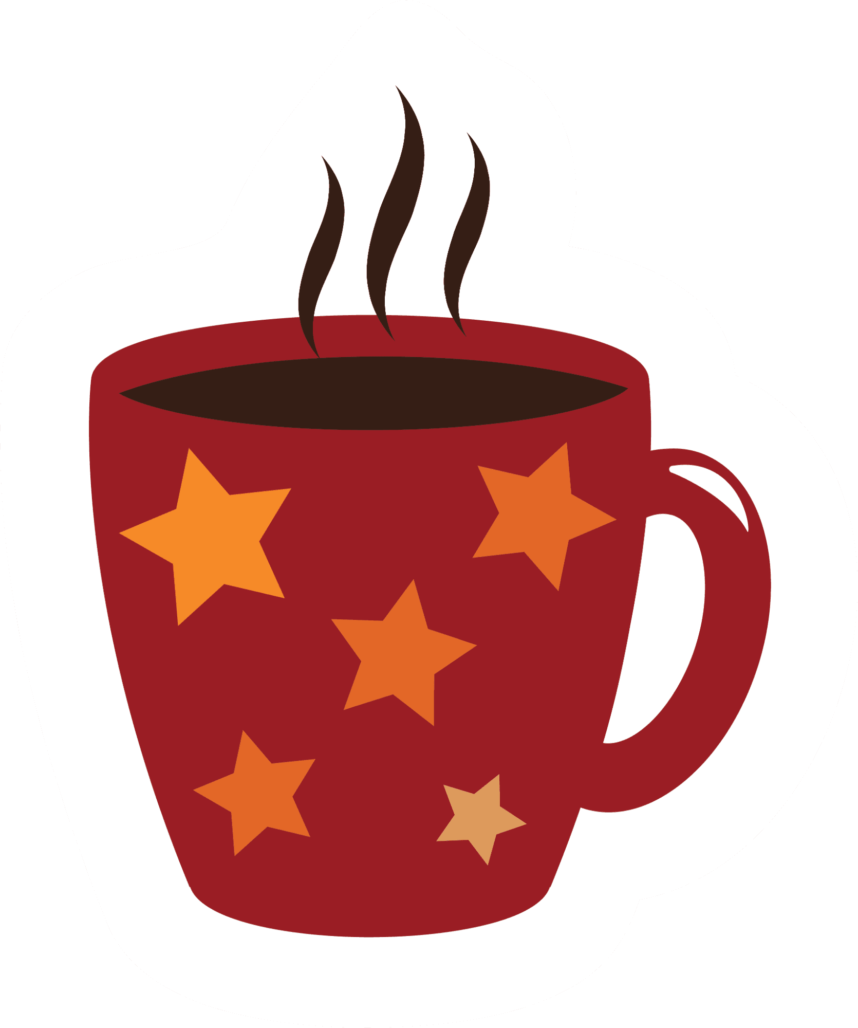 Steamy Star Mug Sticker