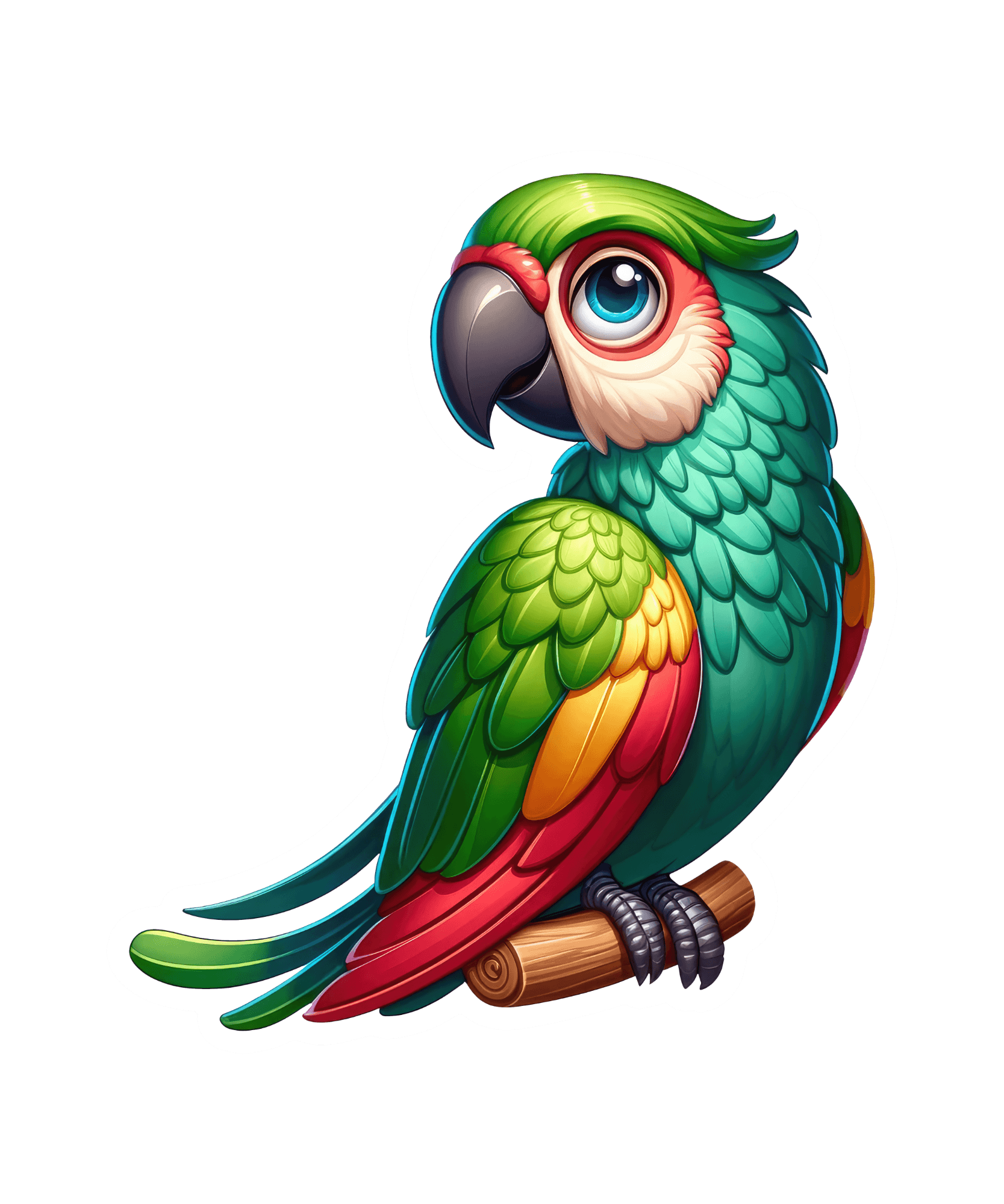 Big-Eyed Rainbow Macaw Sticker