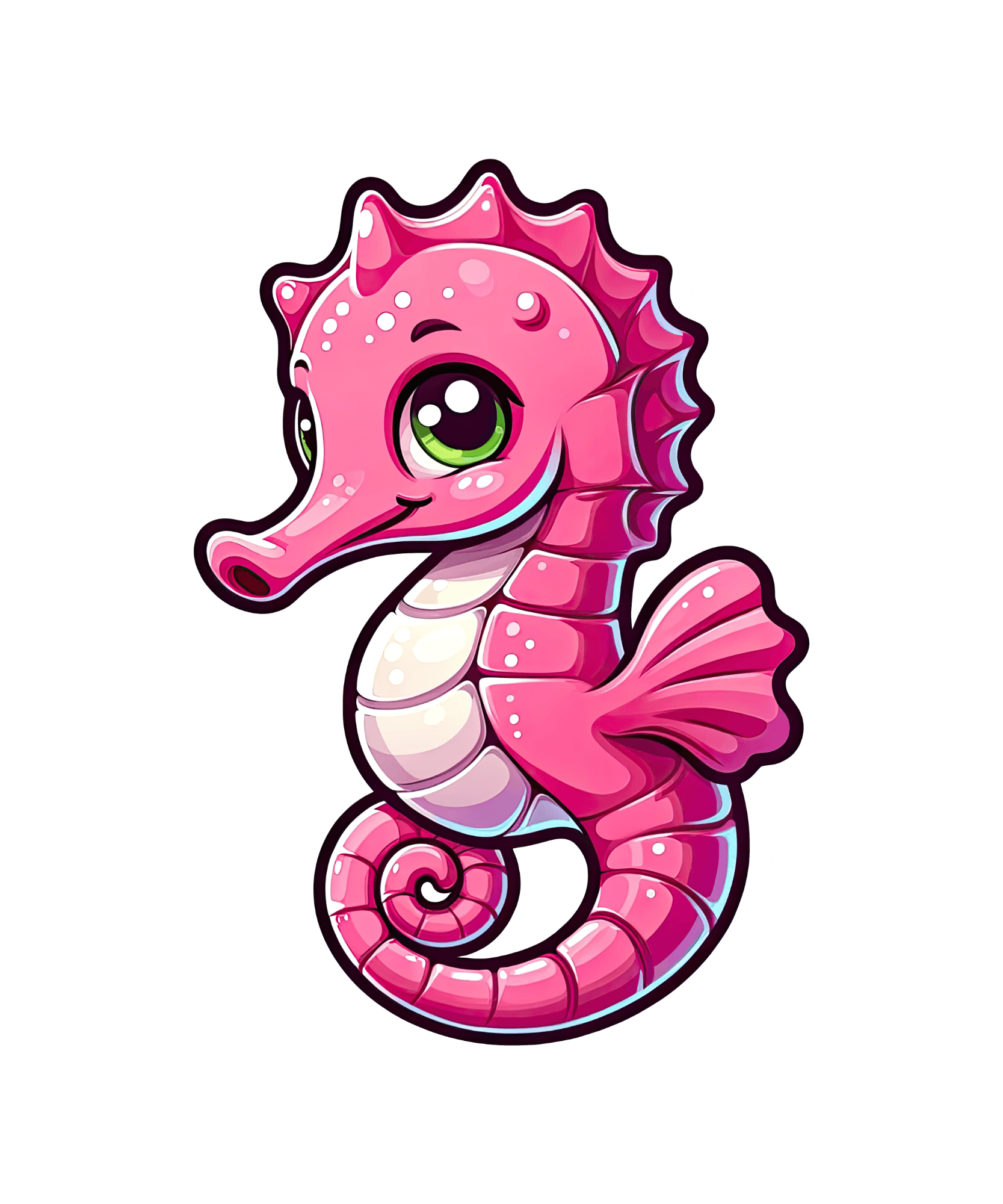 Pink Baby Seahorse Sticker