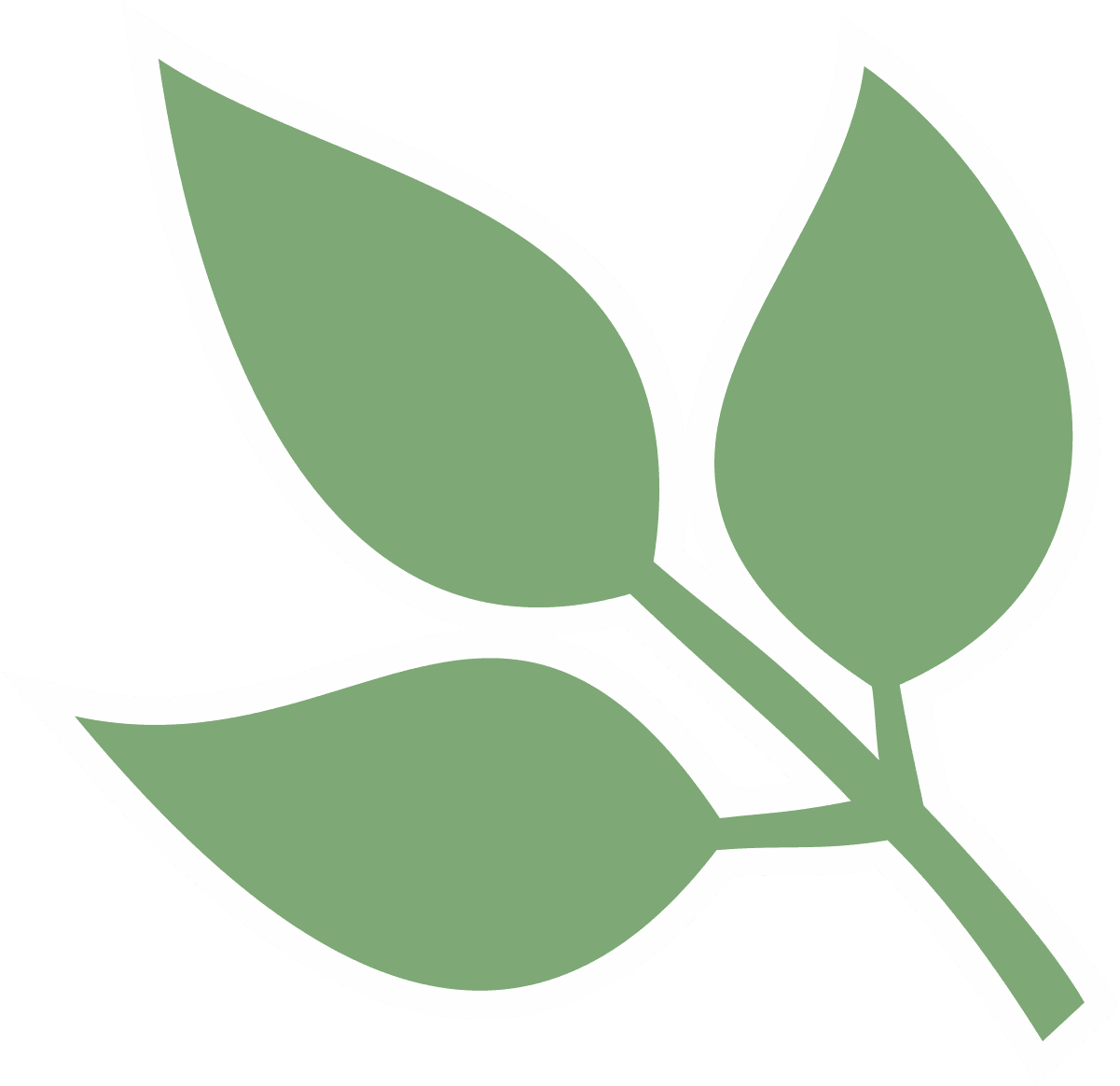 Sage Green Leafy Branch Sticker