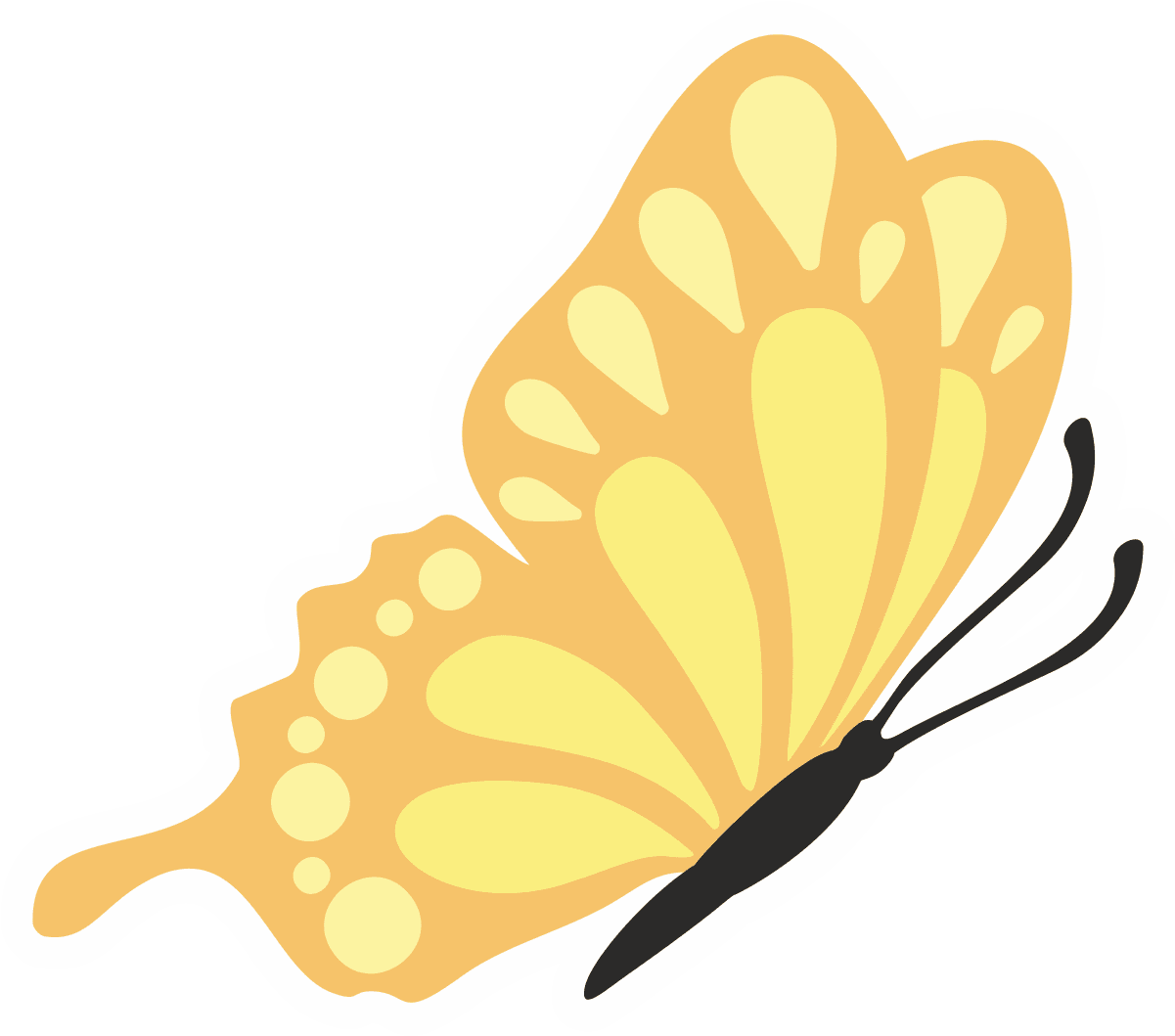 Golden Butterfly Die-Cut Vinyl Sticker