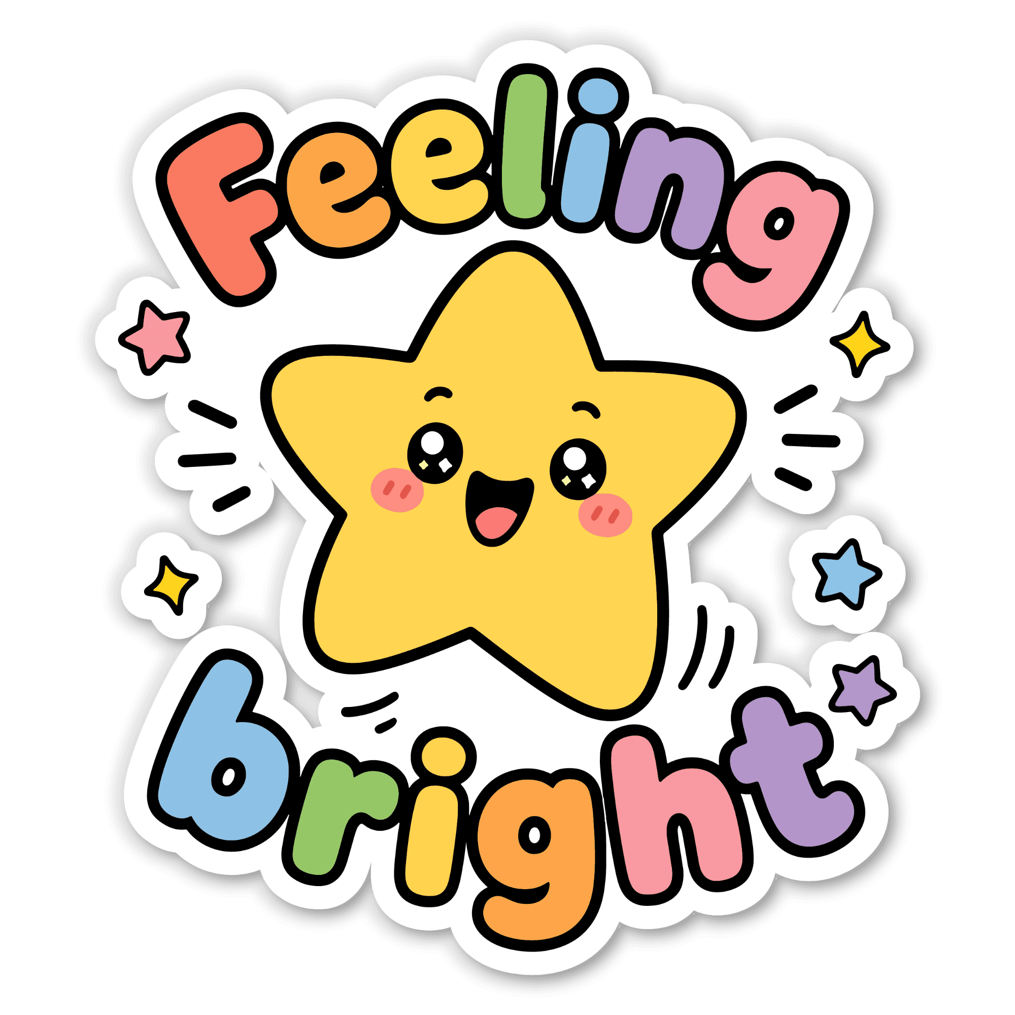Feeling Bright Kawaii Star Sticker