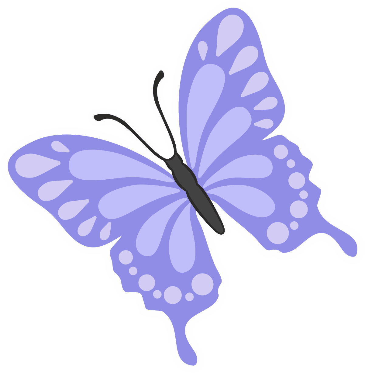 Purple Butterfly Die-Cut Vinyl Sticker
