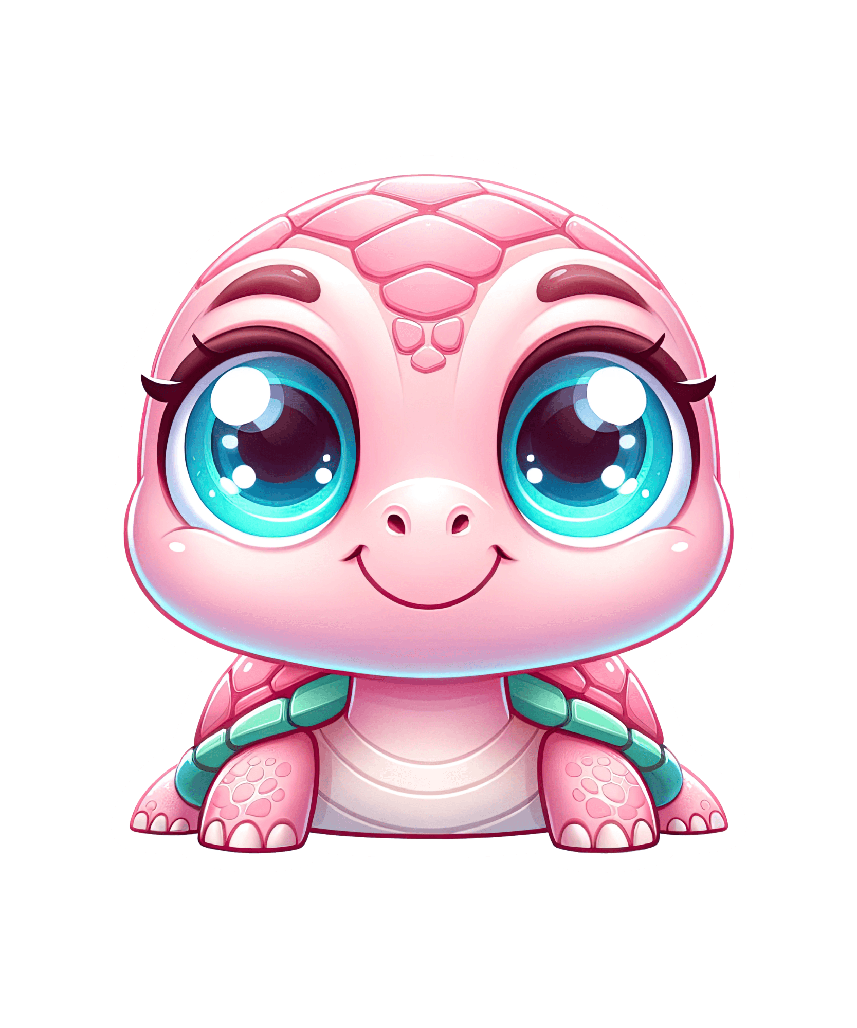 Pink Baby Turtle Big Eyes Sticker