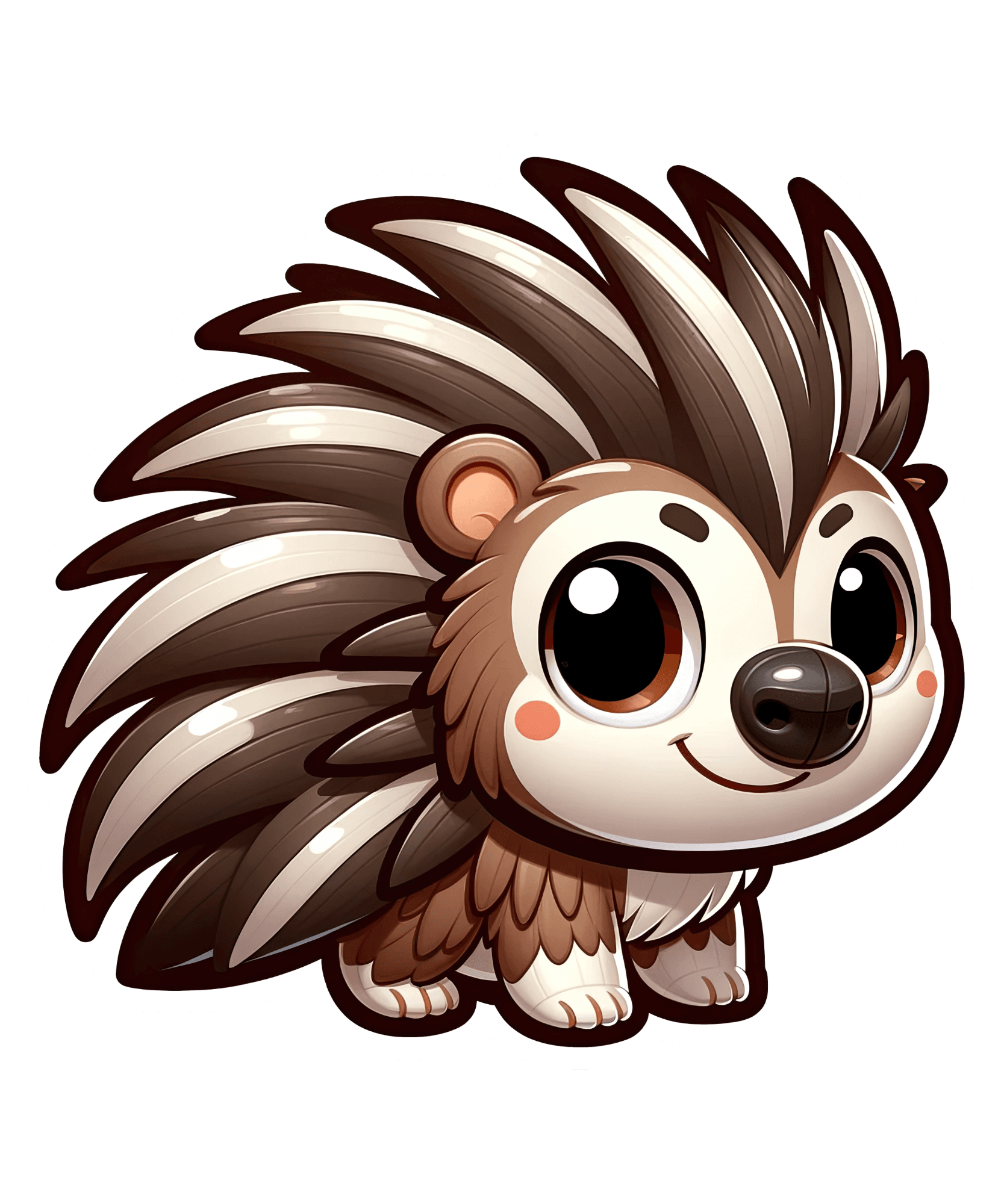 Chubby Cheeks Baby Porcupine Sticker