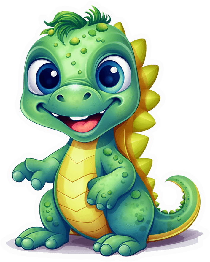 Big-Eyed Baby Dino Sticker