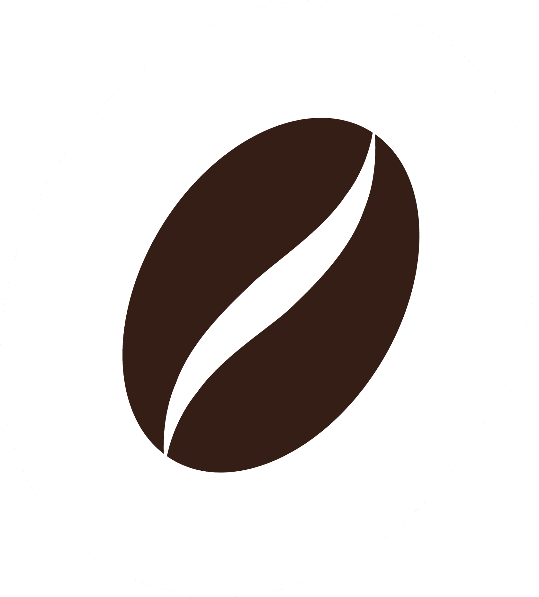 Coffee Bean Silhouette Sticker