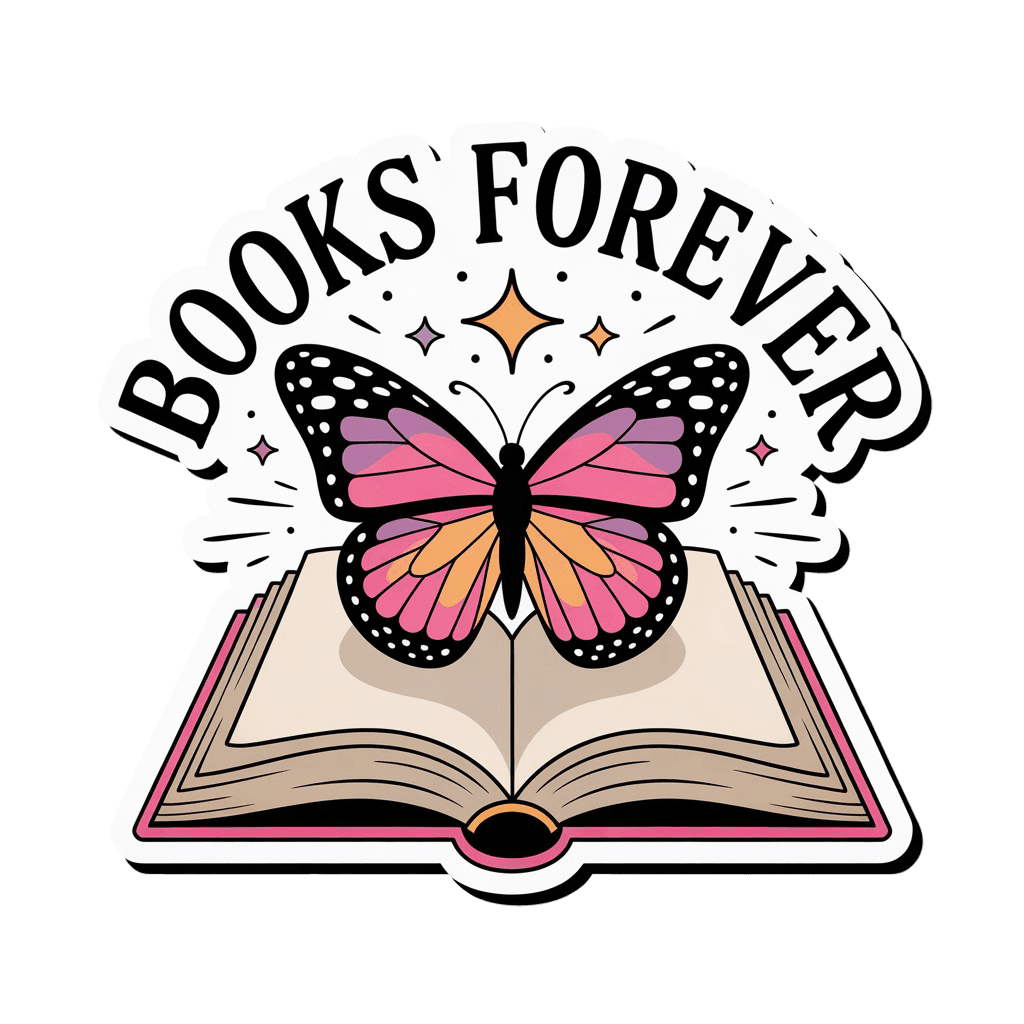 Books Forever Butterfly Sticker