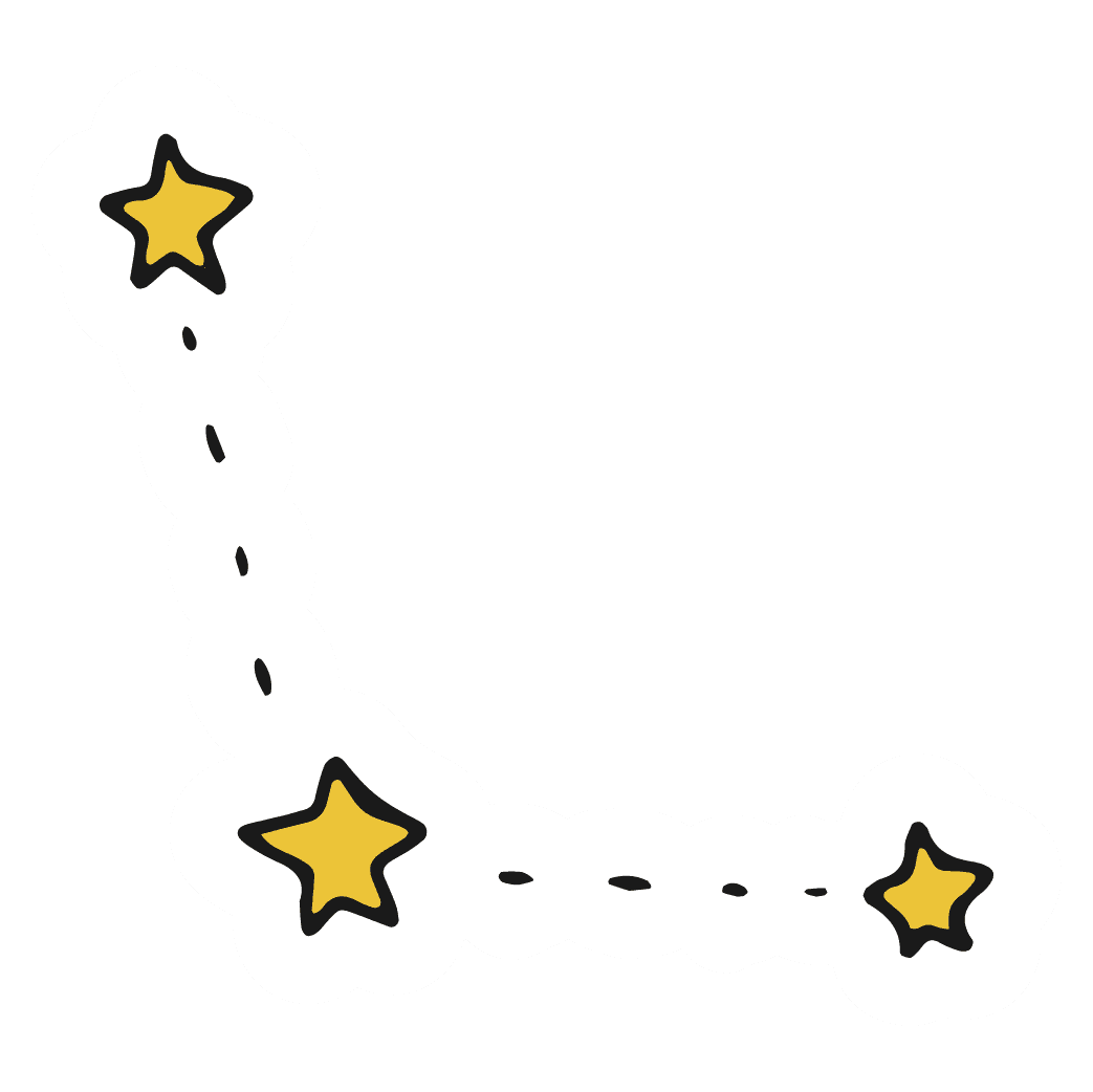 Wonky Gold Stars Trio Sticker