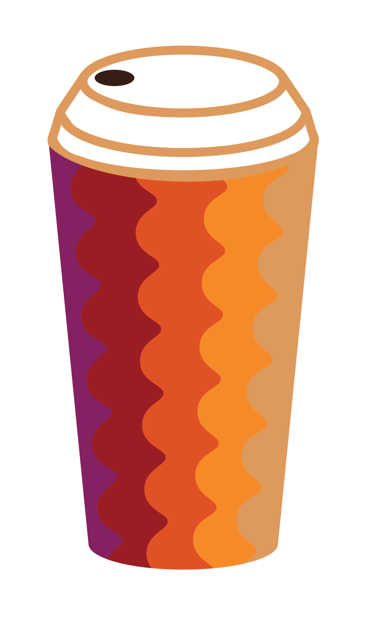 Sunset Wave Coffee Cup Sticker