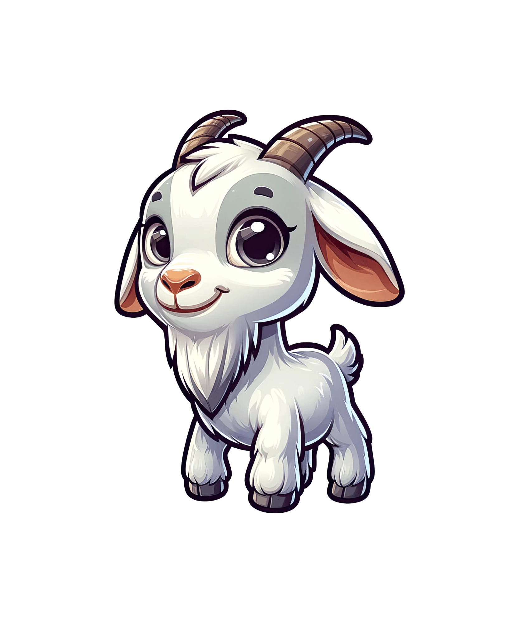Baby Goat Big Eyes Sticker