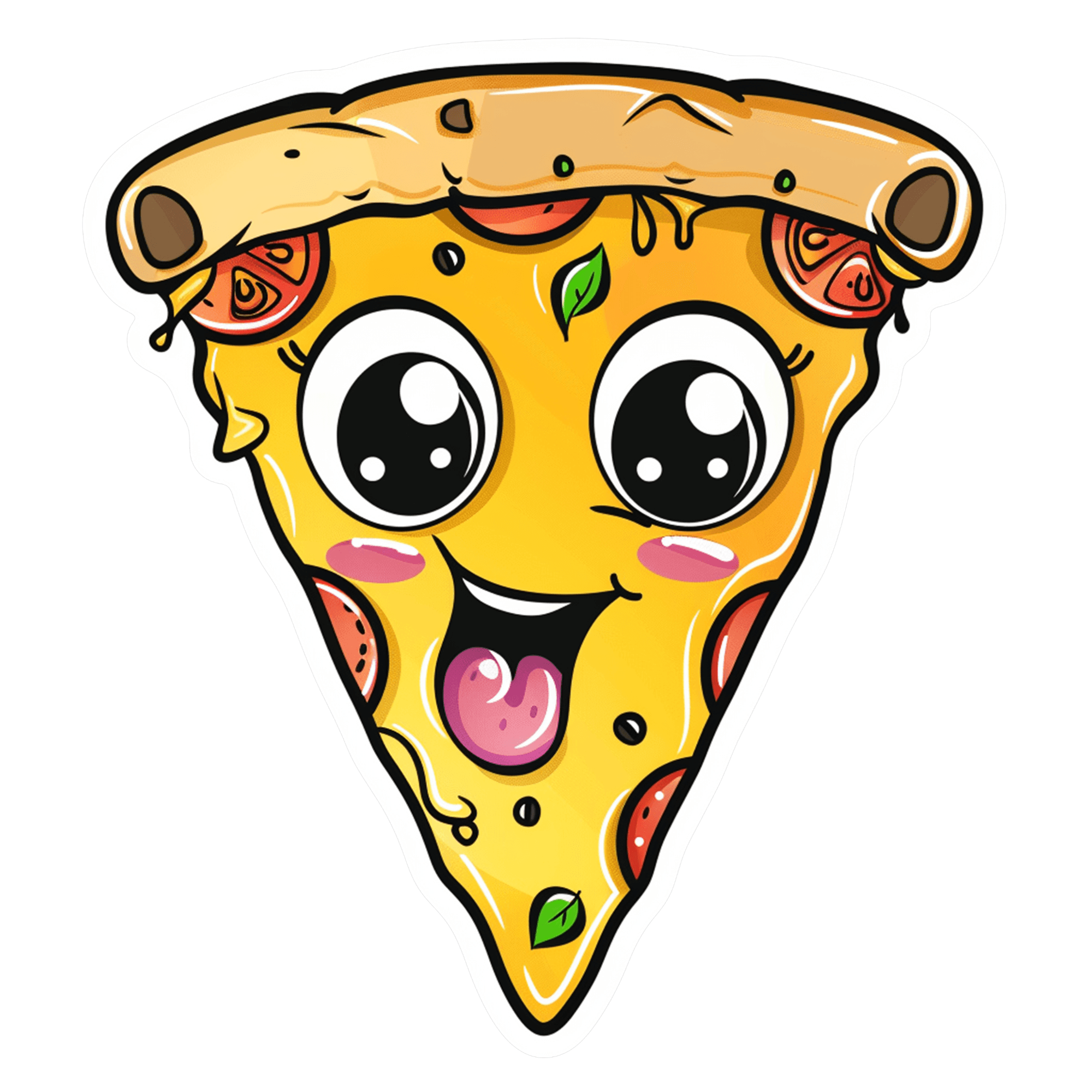 Googly-Eyed Pizza Slice Sticker