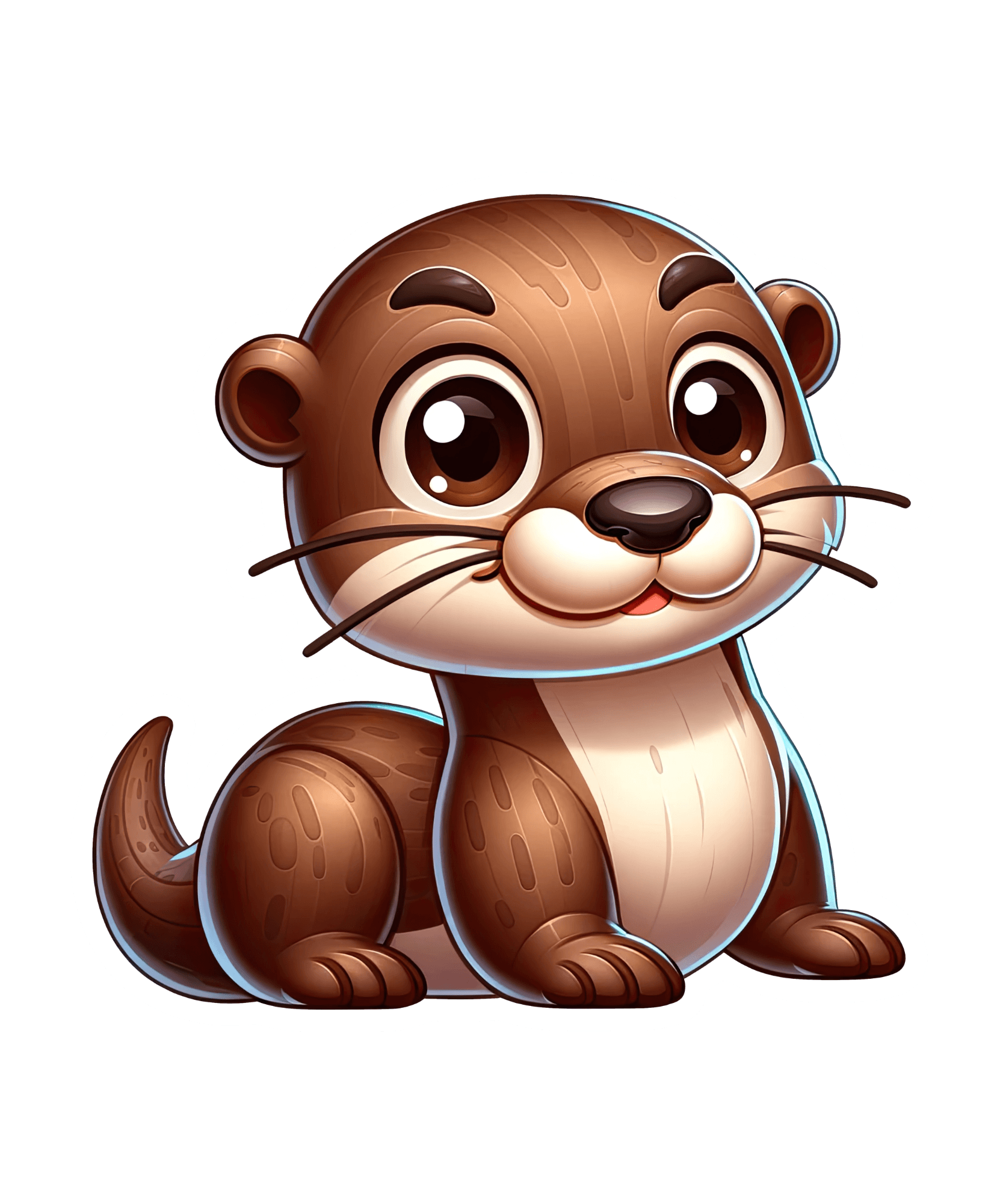 Chubby Cheeks Baby Otter Sticker