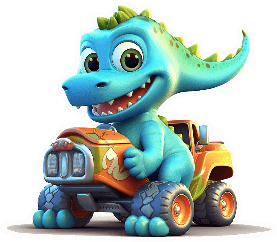 Dino Monster Truck Buddy Sticker