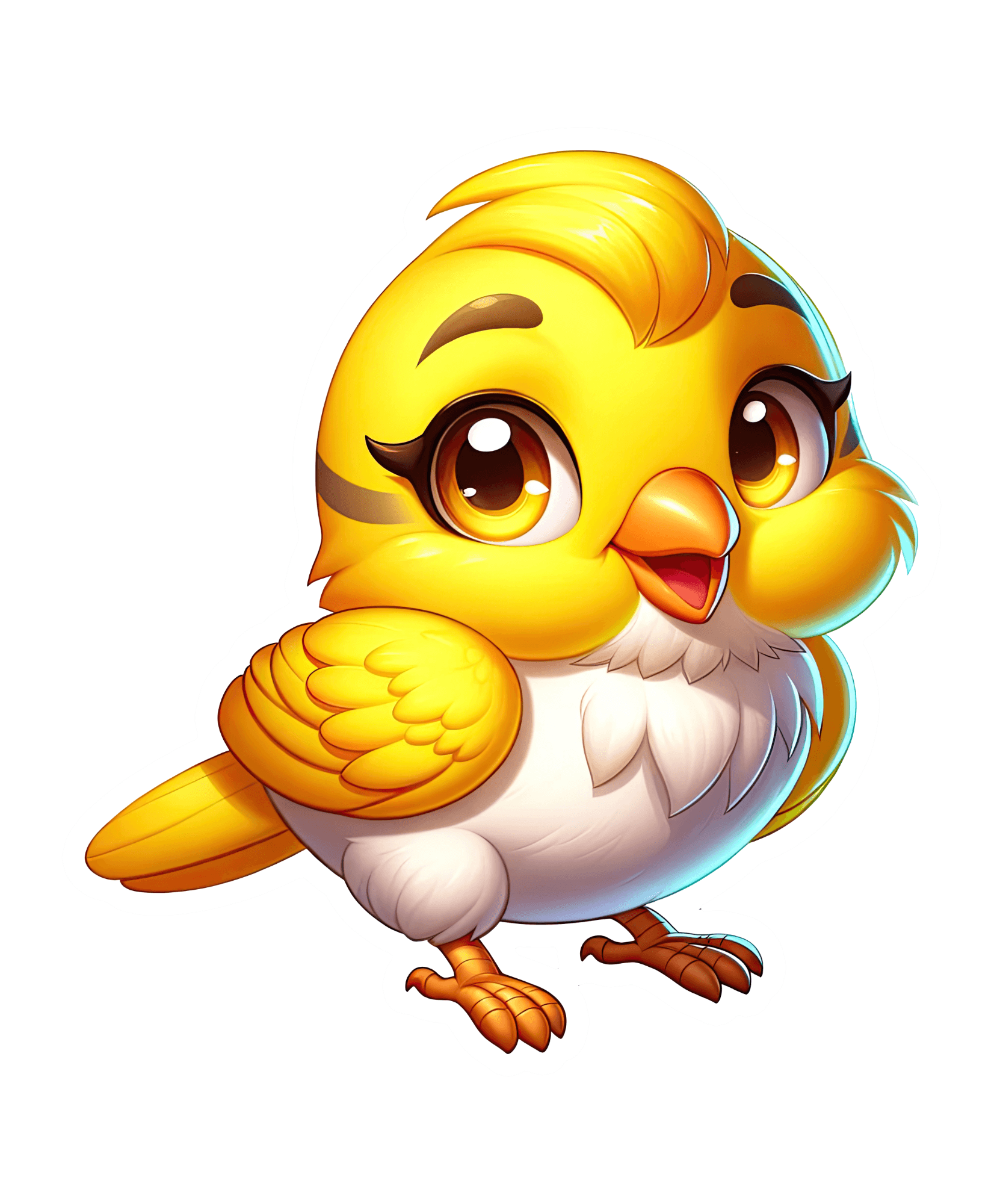 Chubby Yellow Canary Sticker