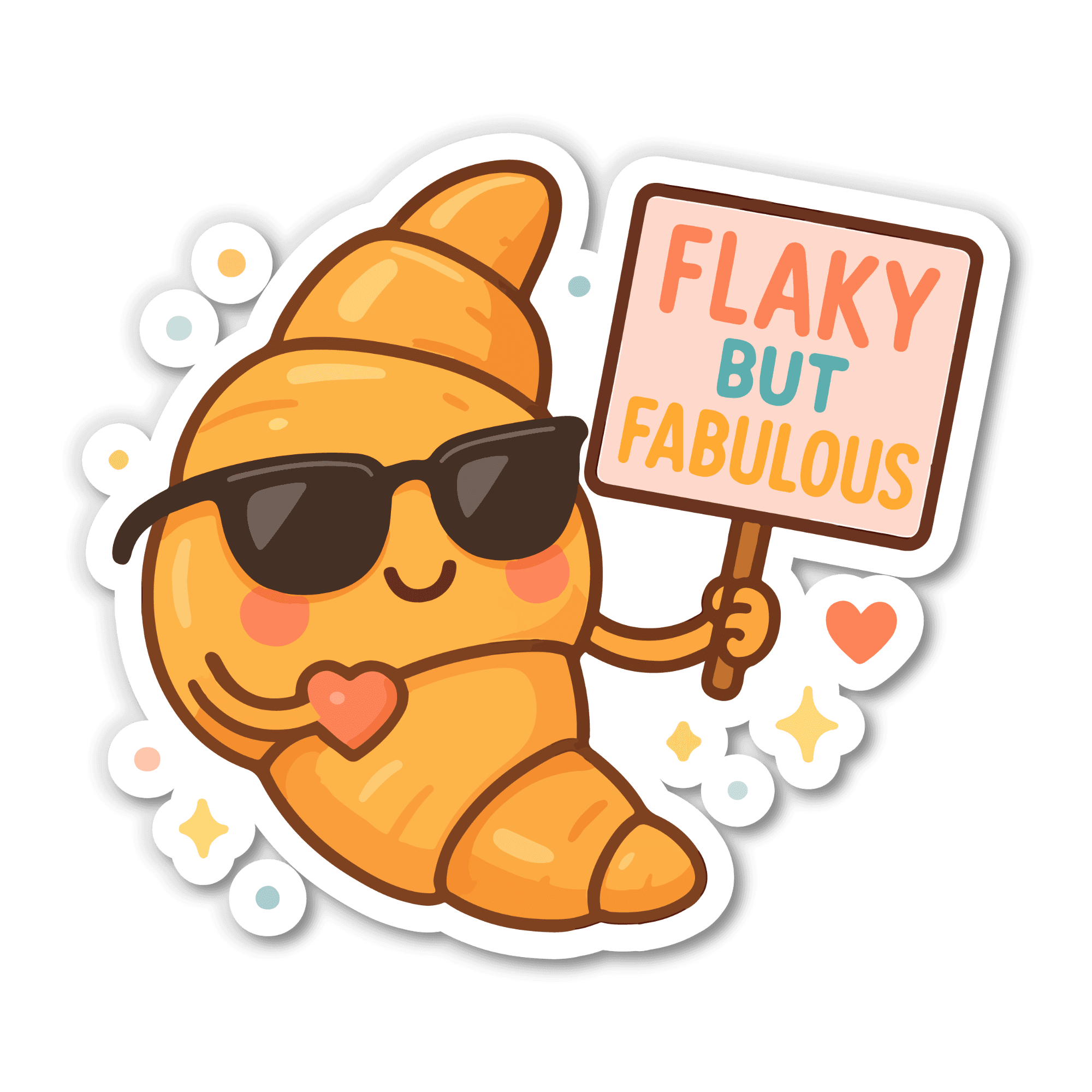 Flaky But Fabulous Croissant Sticker
