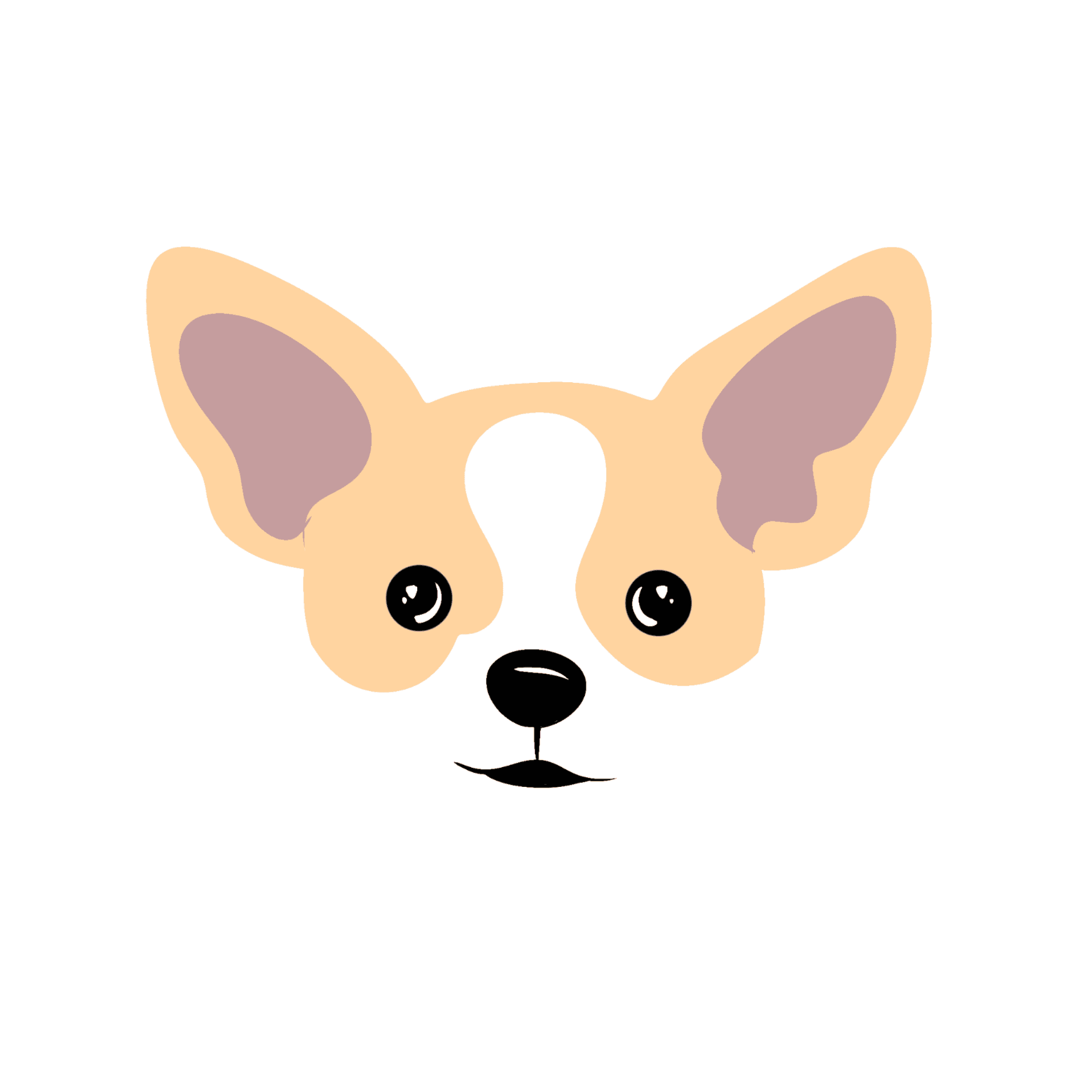 Big-Eared Chihuahua Face Sticker