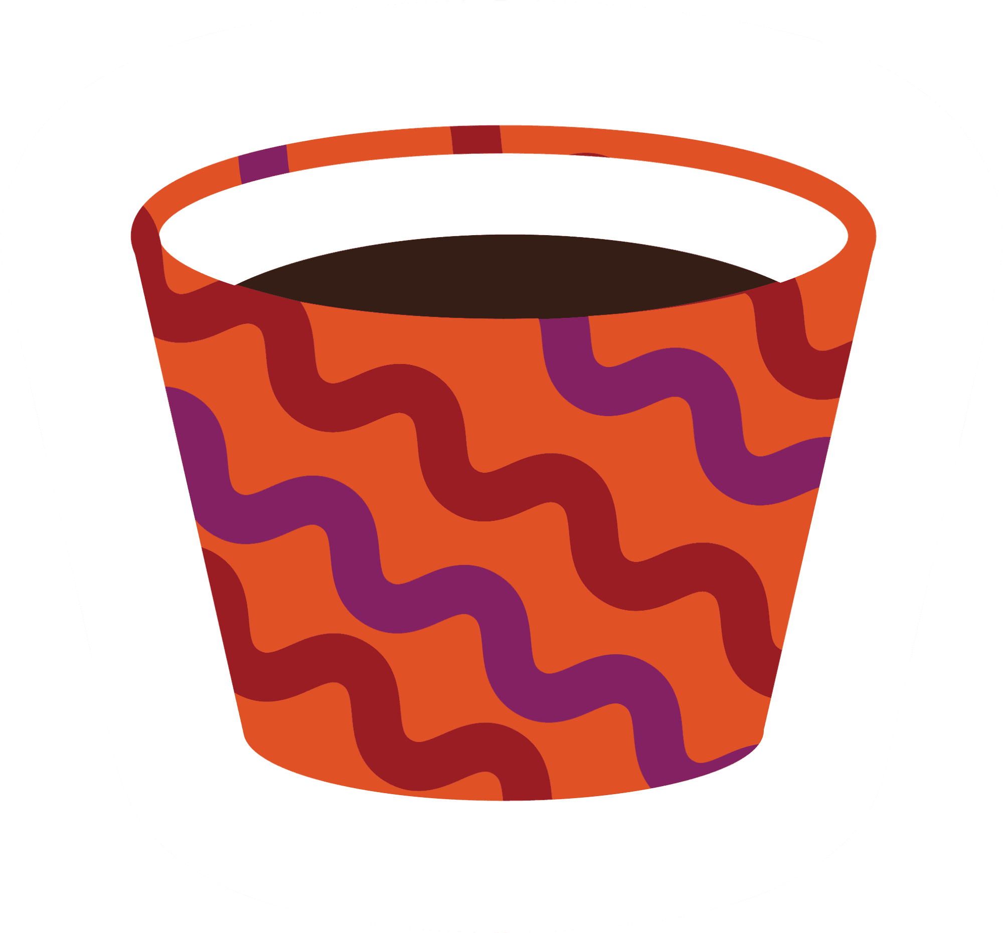 Groovy Wavy Coffee Cup Sticker