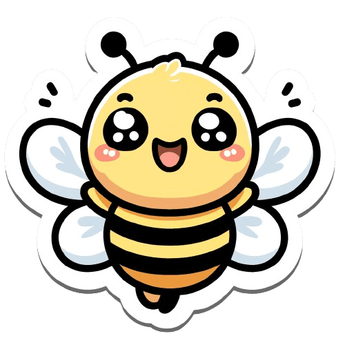 Cute Kawaii Bee Sticker