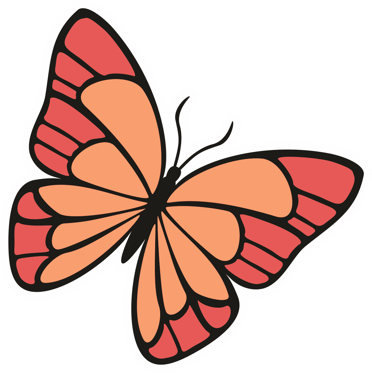 Monarch Butterfly Die-Cut Vinyl Sticker