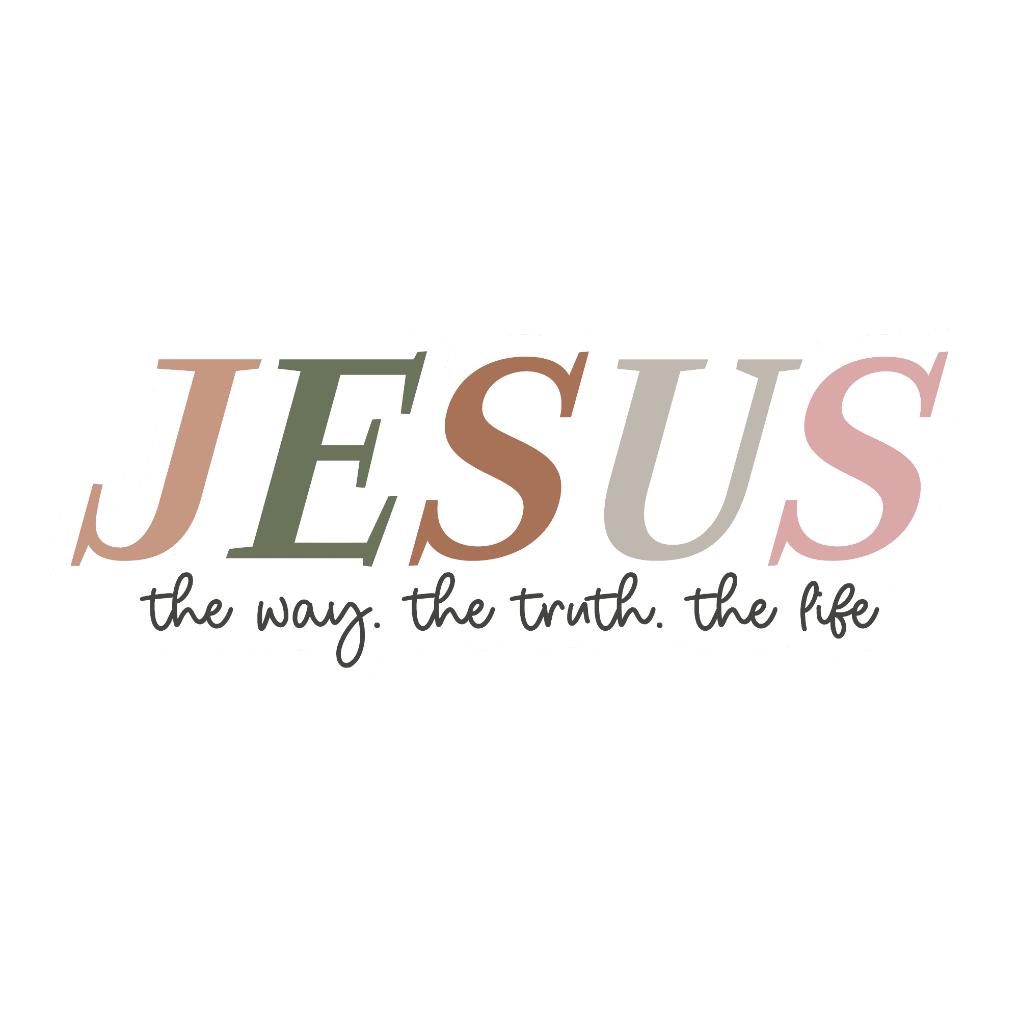 JESUS: The Way, The Truth, The Life Sticker