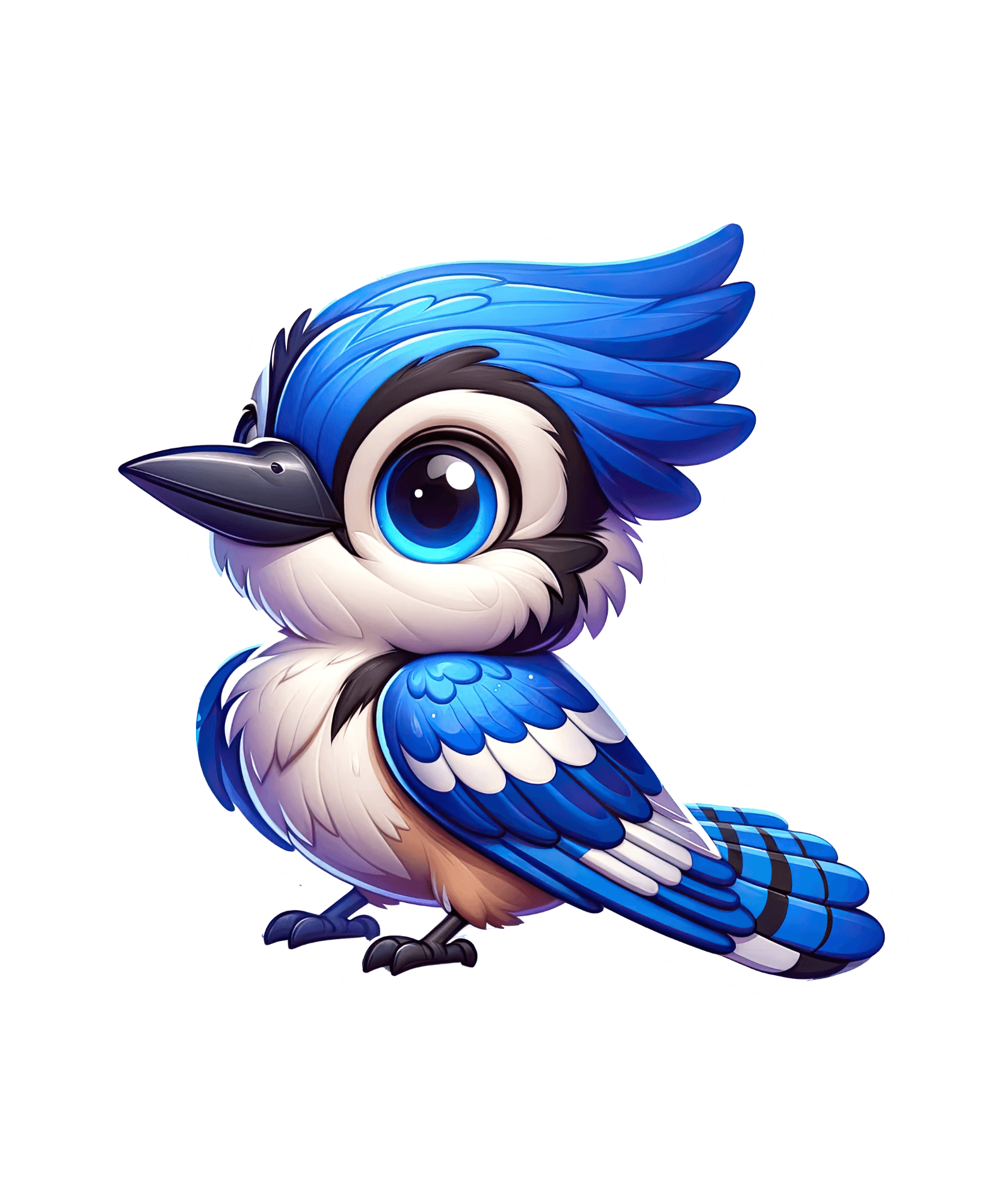 Big-Eyed Blue Jay Sticker