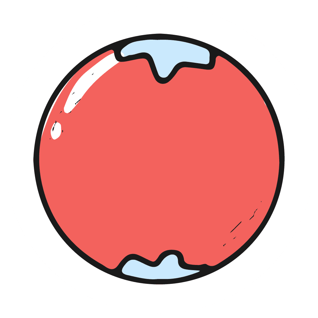 Glossy Red Sphere Sticker