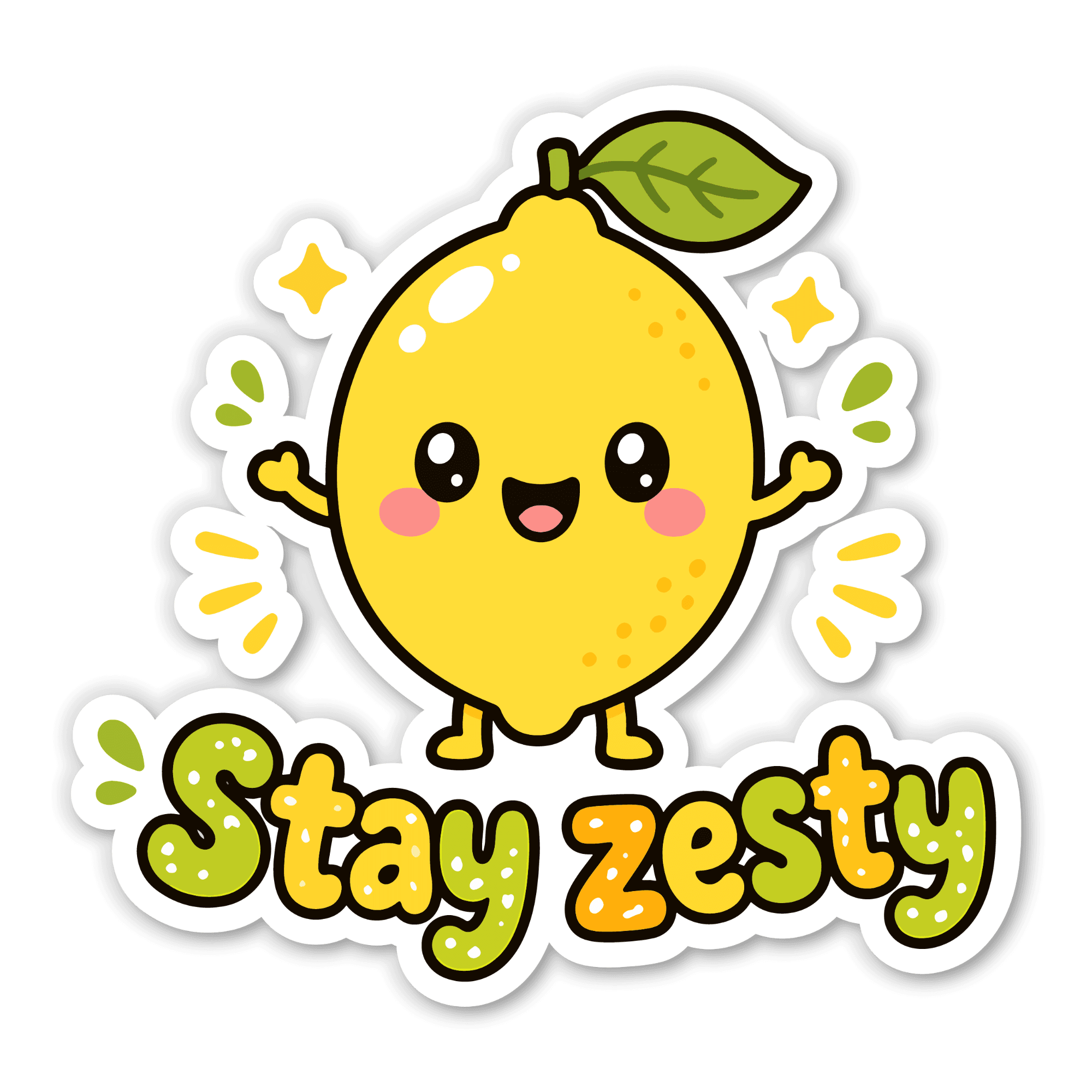 Stay Zesty Happy Lemon Sticker