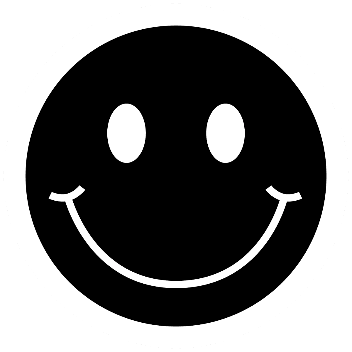 Blackout Smiley Face Sticker