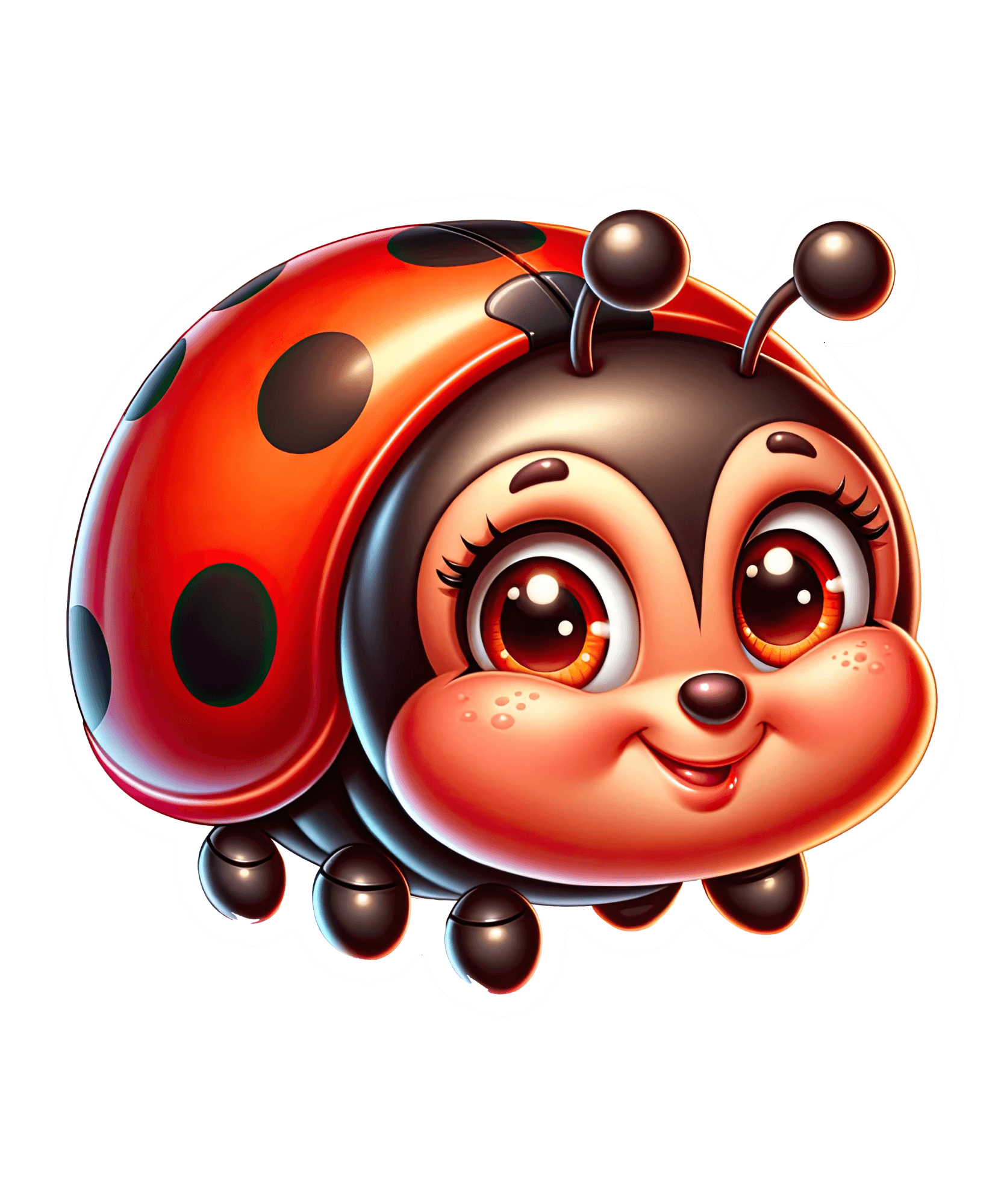 Chubby-Cheeked Ladybug Sticker