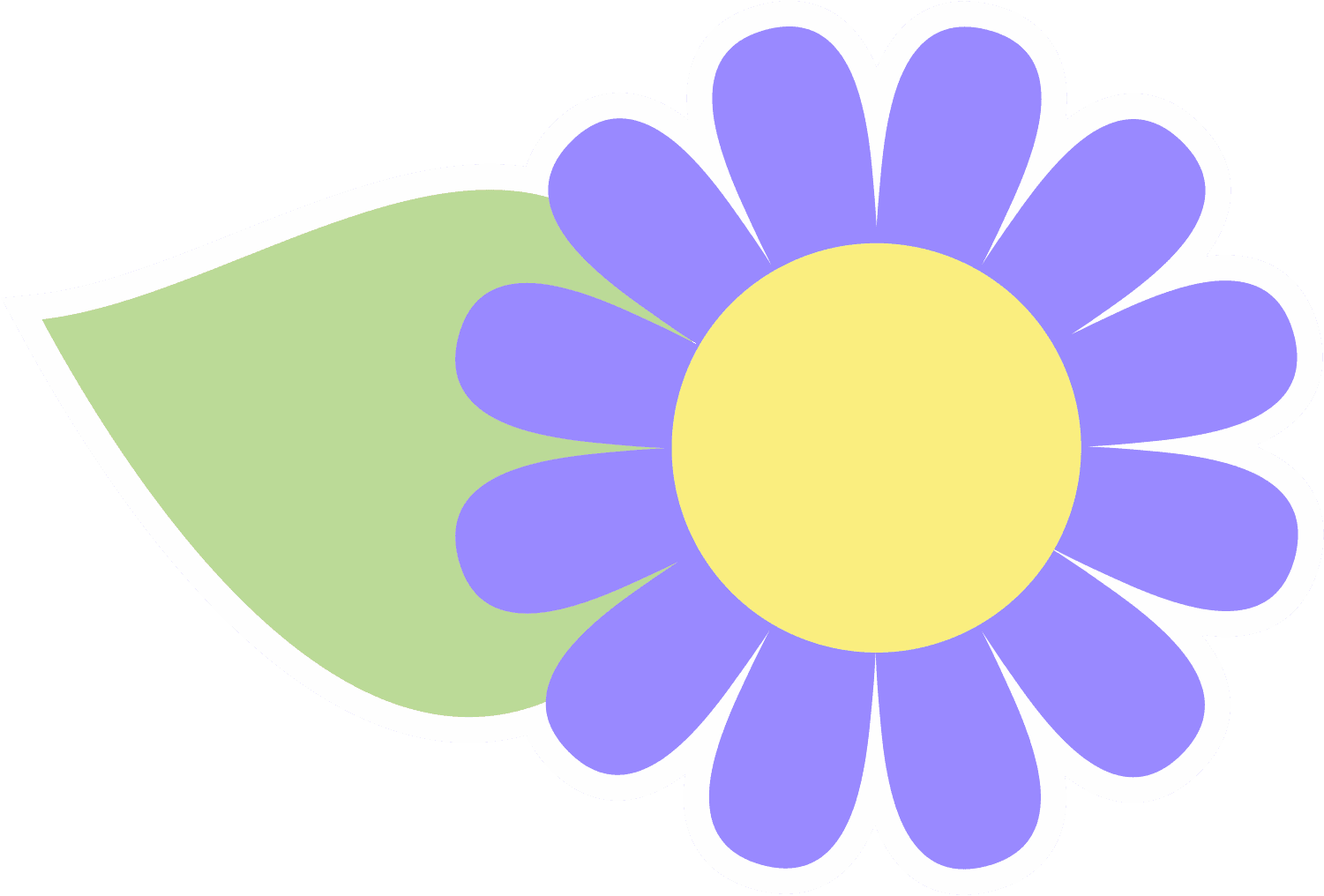 Purple Daisy Bloom Sticker