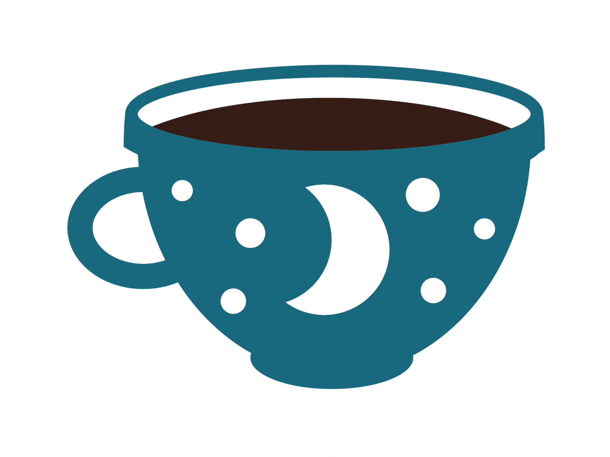 Midnight Moon Coffee Cup Sticker