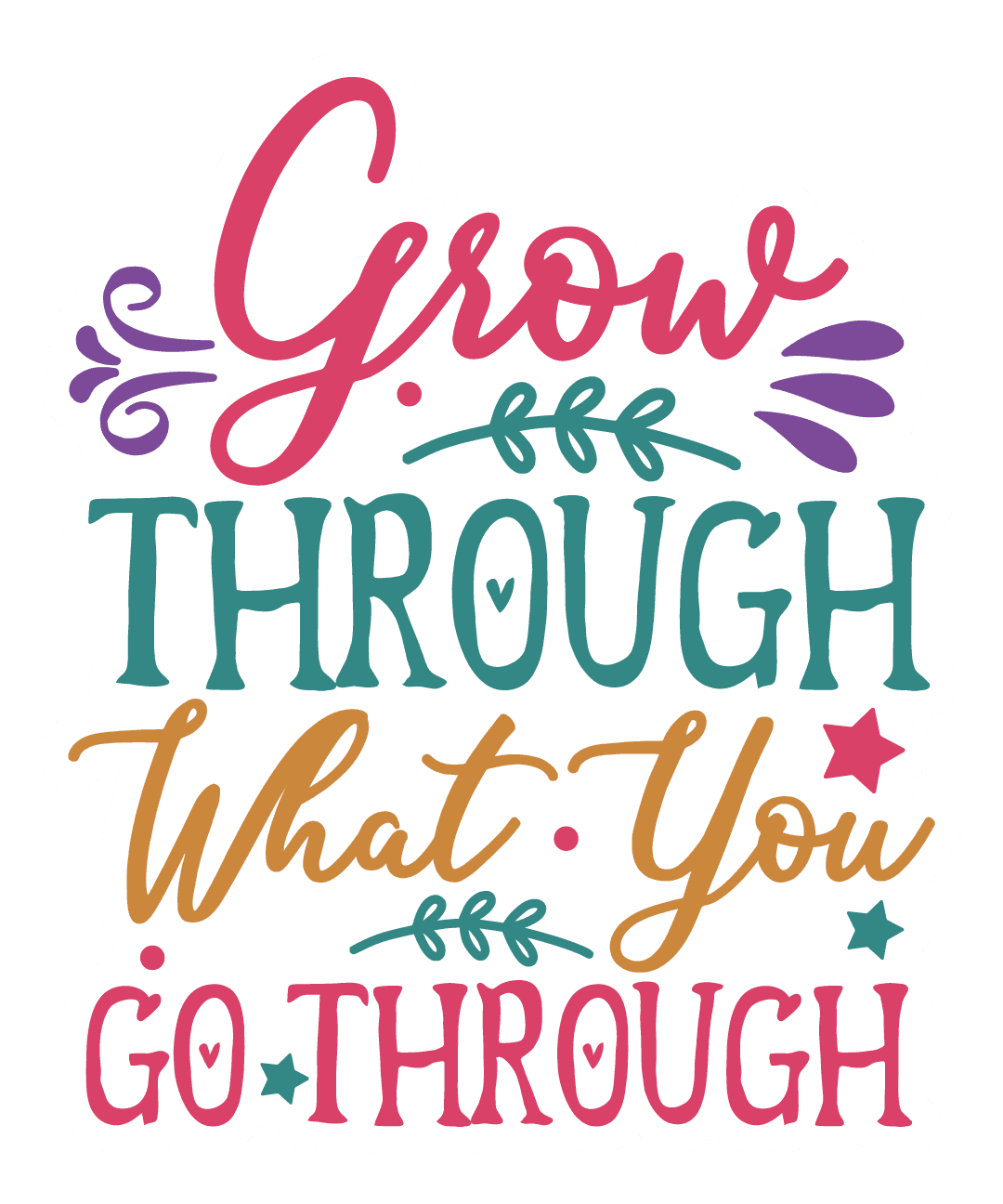 Grow Through What You Go Through Sticker