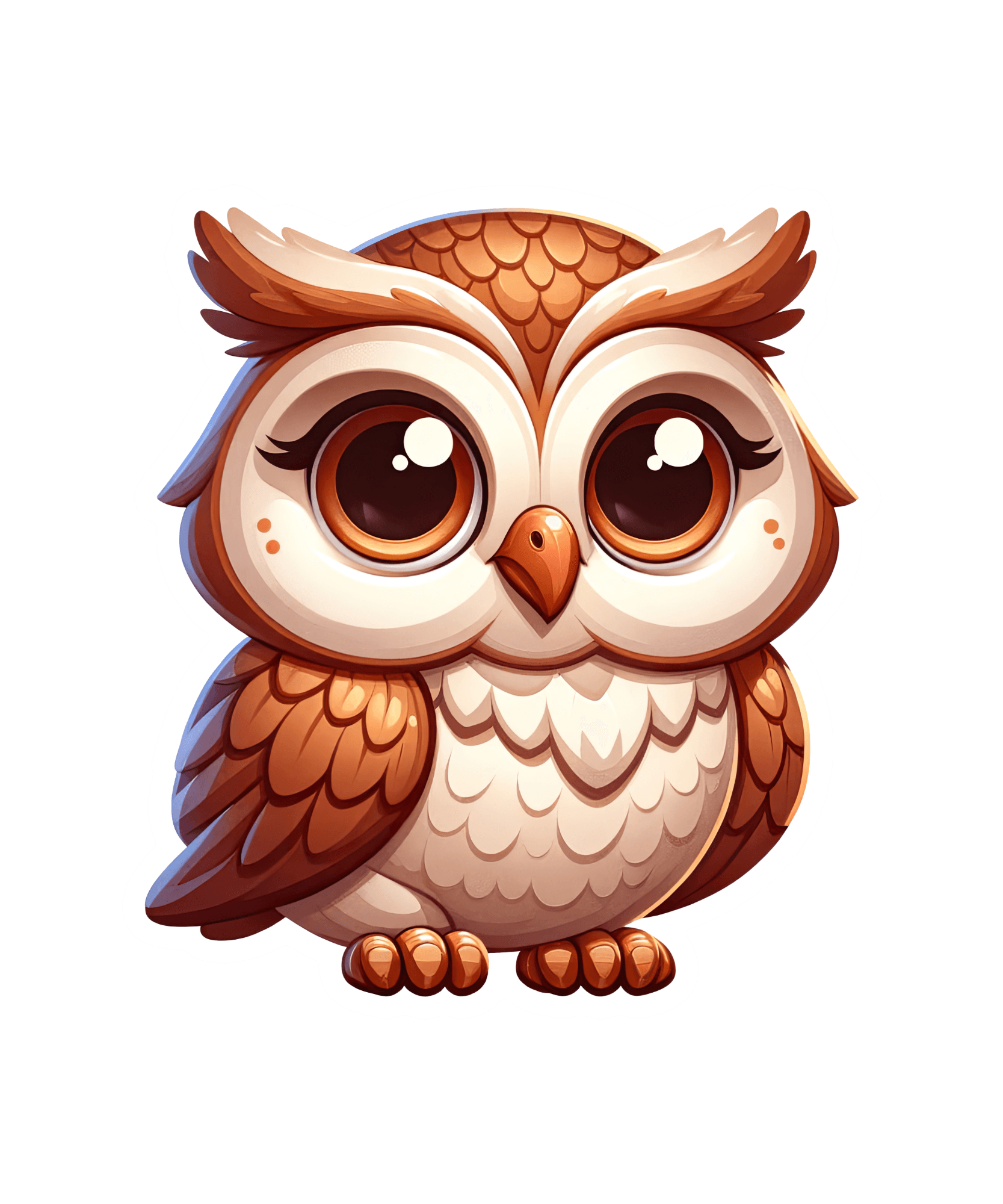 Big-Eyed Baby Owl Sticker