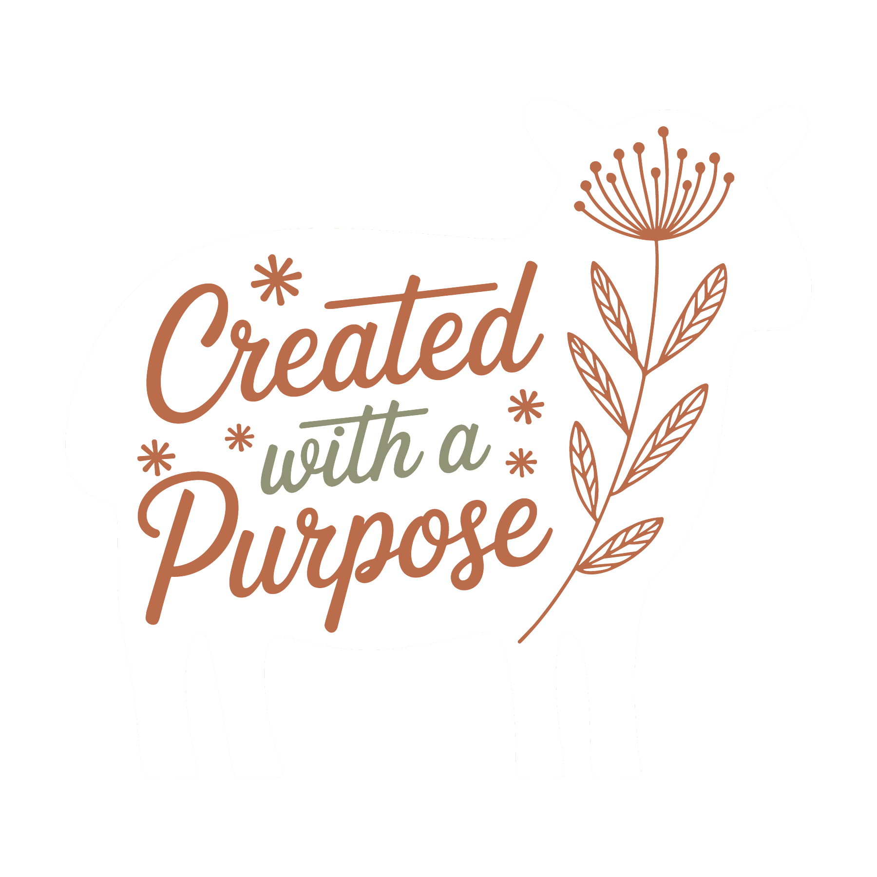 Created With a Purpose Wildflower Sticker