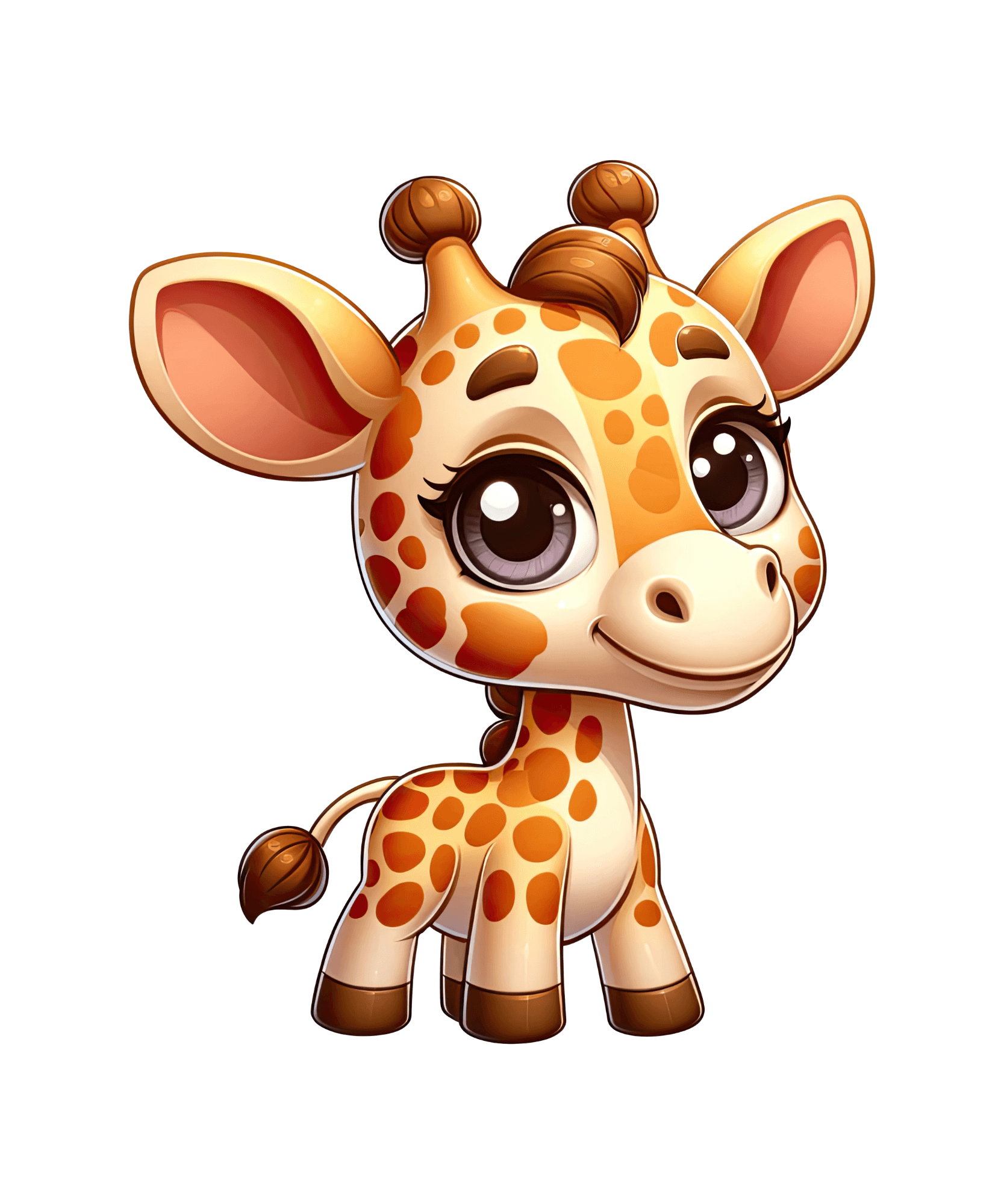 Big-Eyed Baby Giraffe Sticker