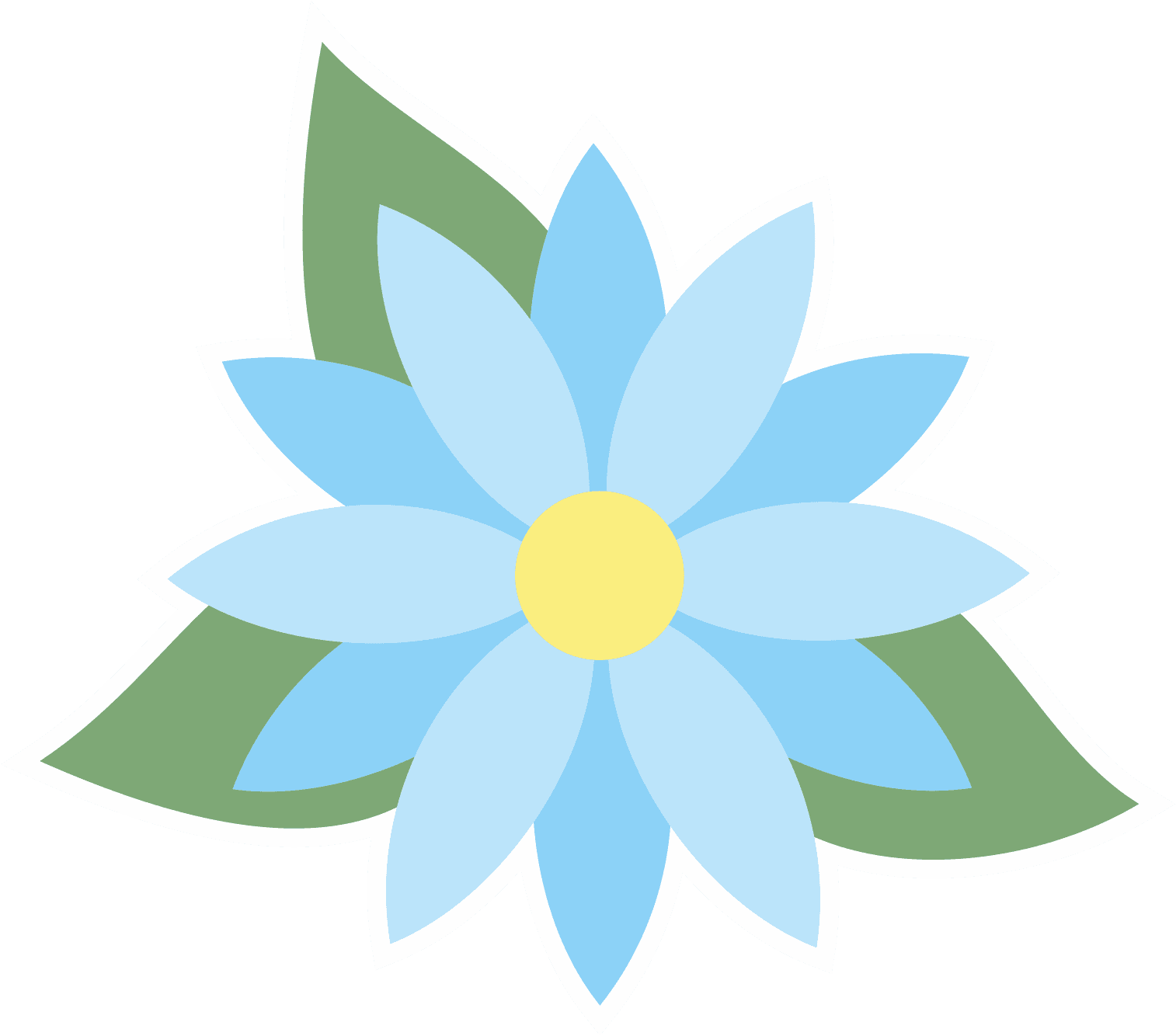 Blue Daisy Bloom Sticker