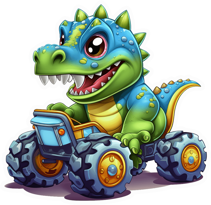 Monster Truck T-Rex Sticker
