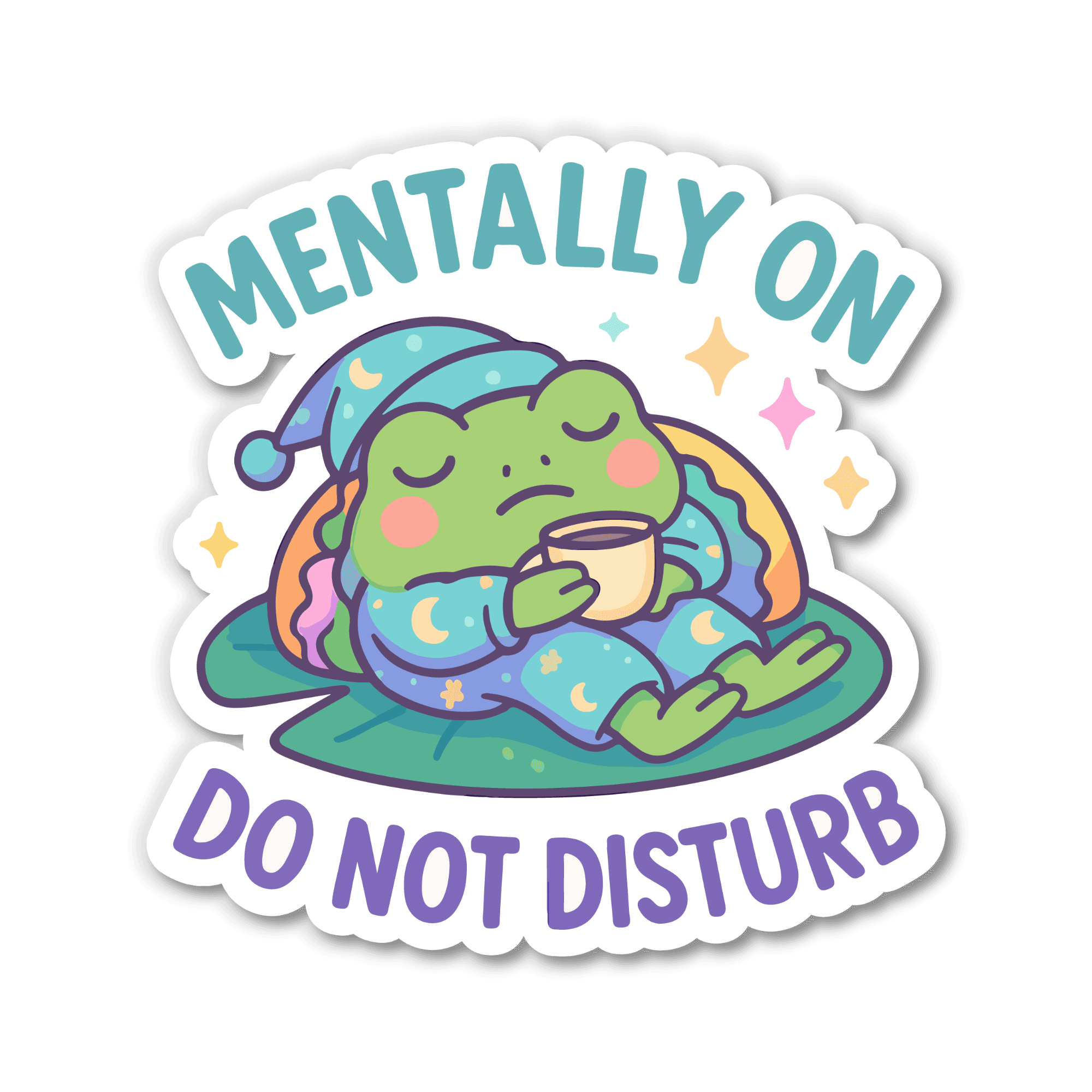 Sleepy Frog 'Mentally On Do Not Disturb' Sticker