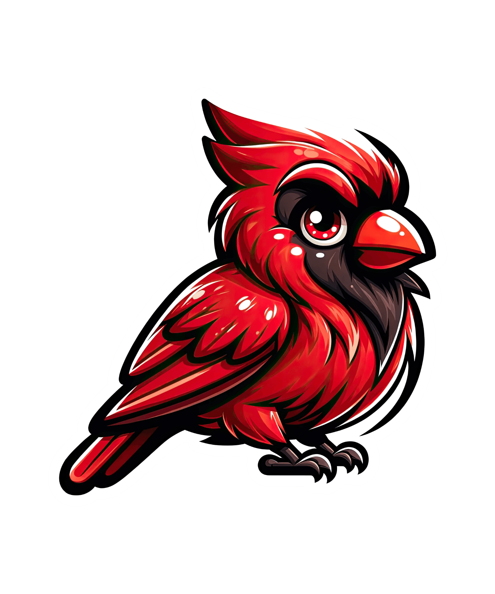 Chubby Cardinal Sticker