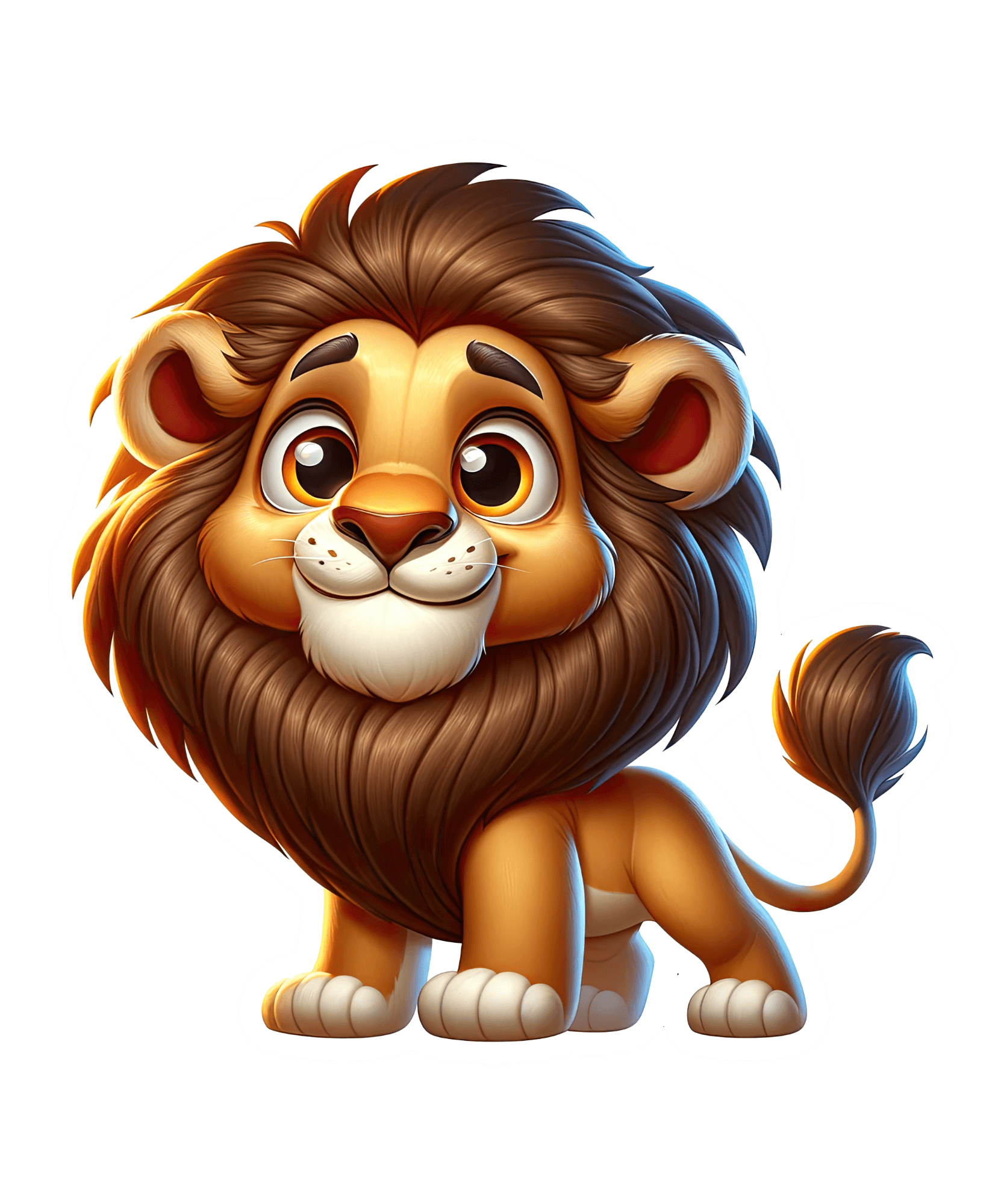 Big-Mane Baby Lion Sticker