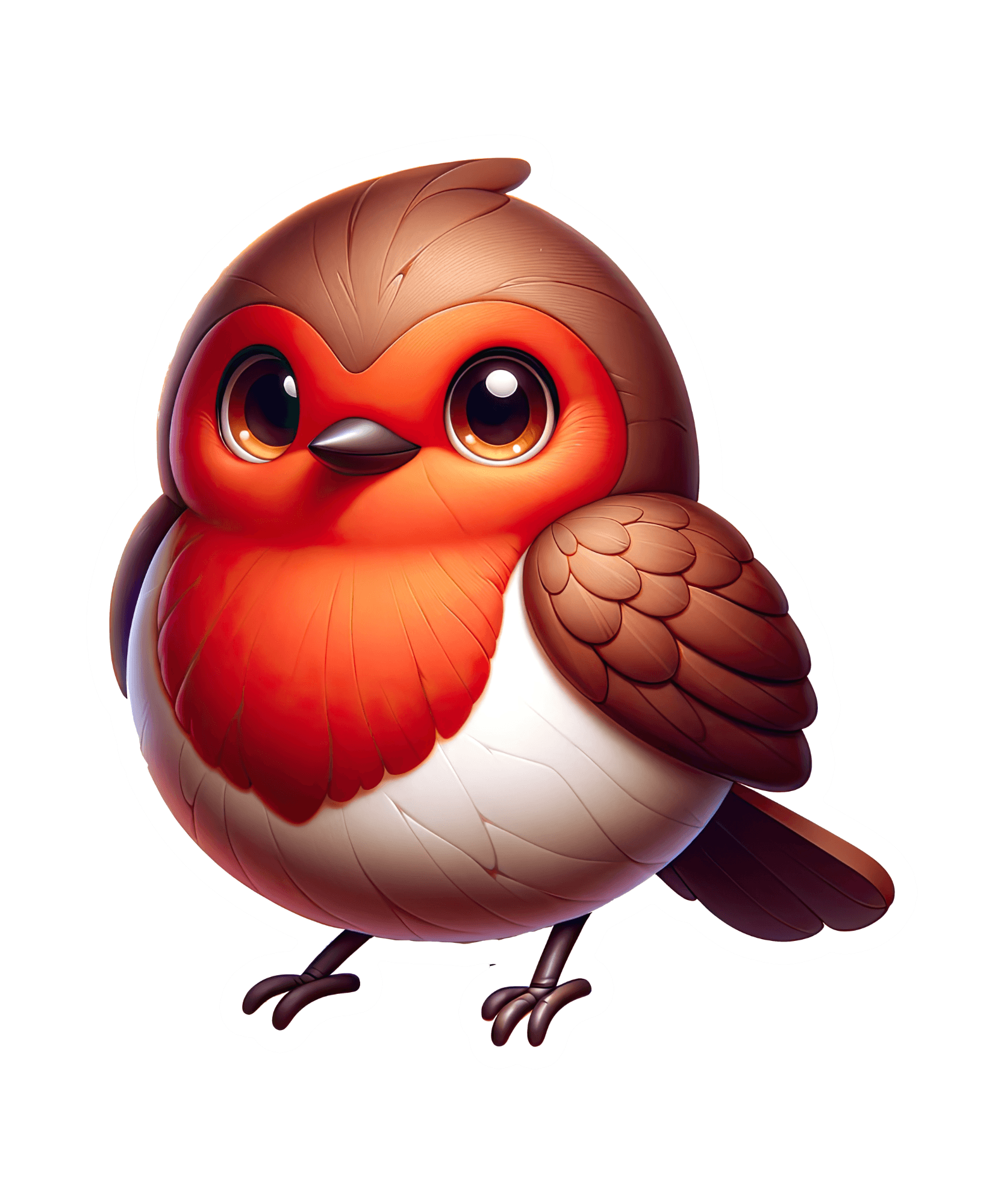 Round Robin Redbreast Sticker