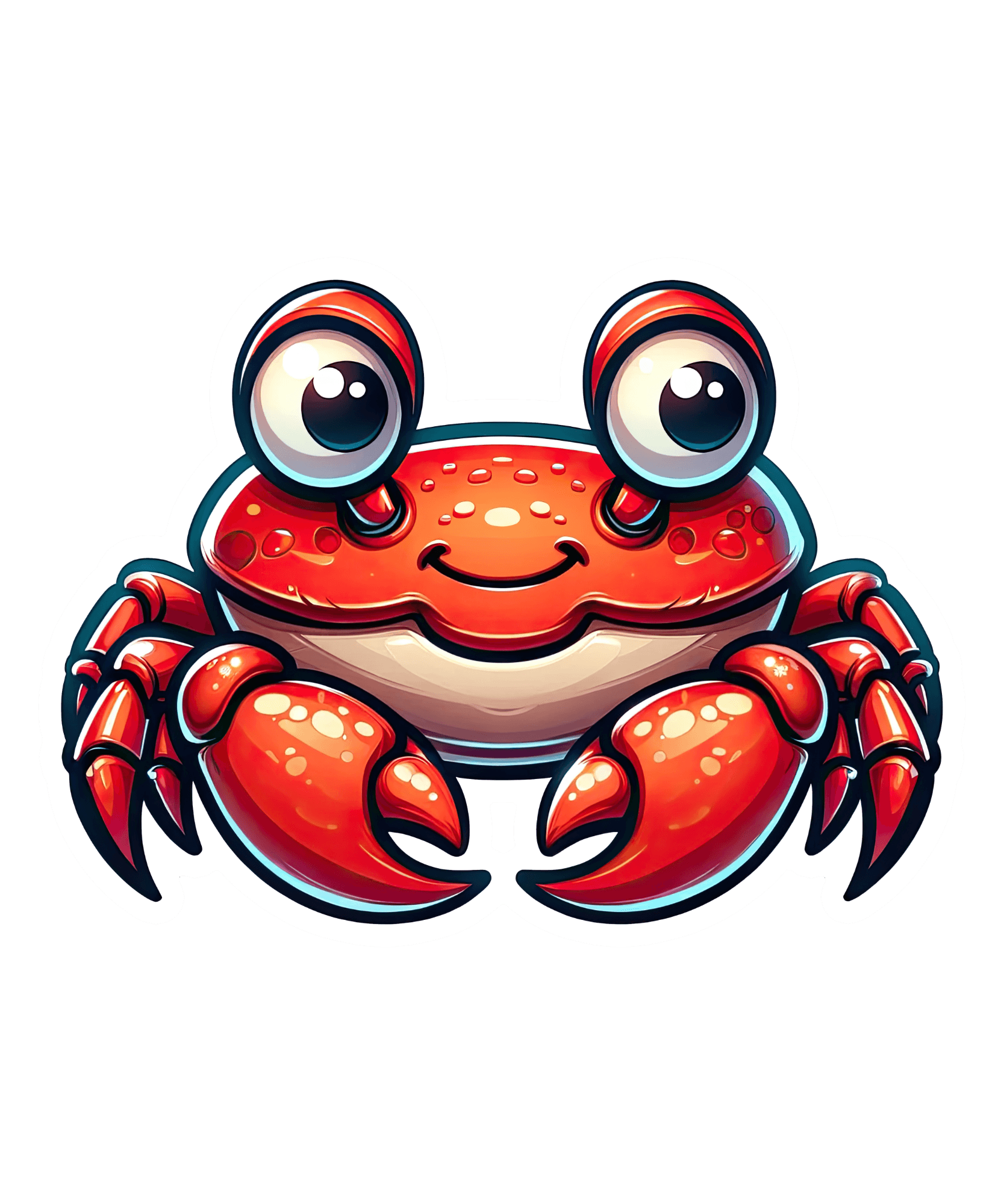 Googly-Eyed Red Crab Sticker