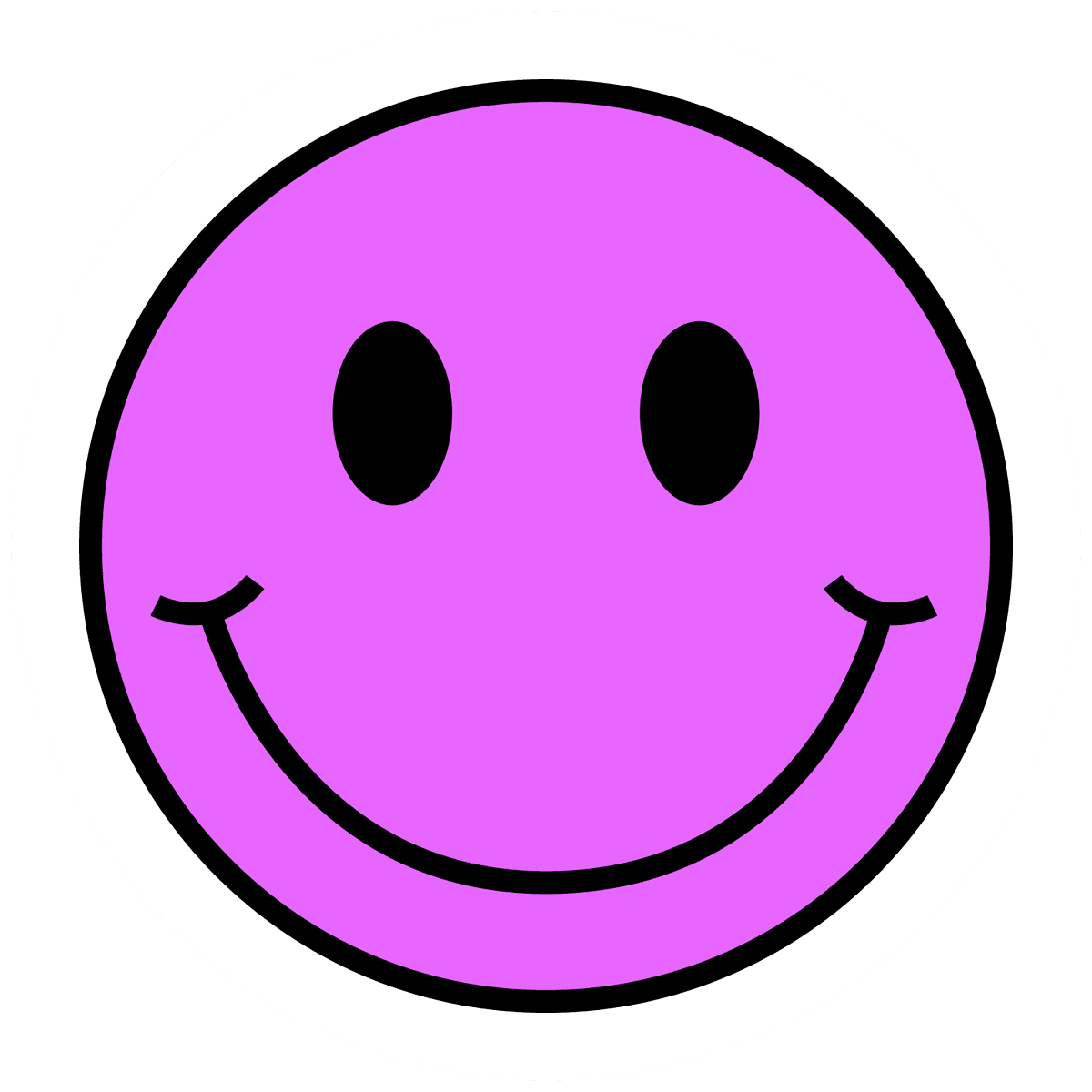 Purple Smiley Face Sticker