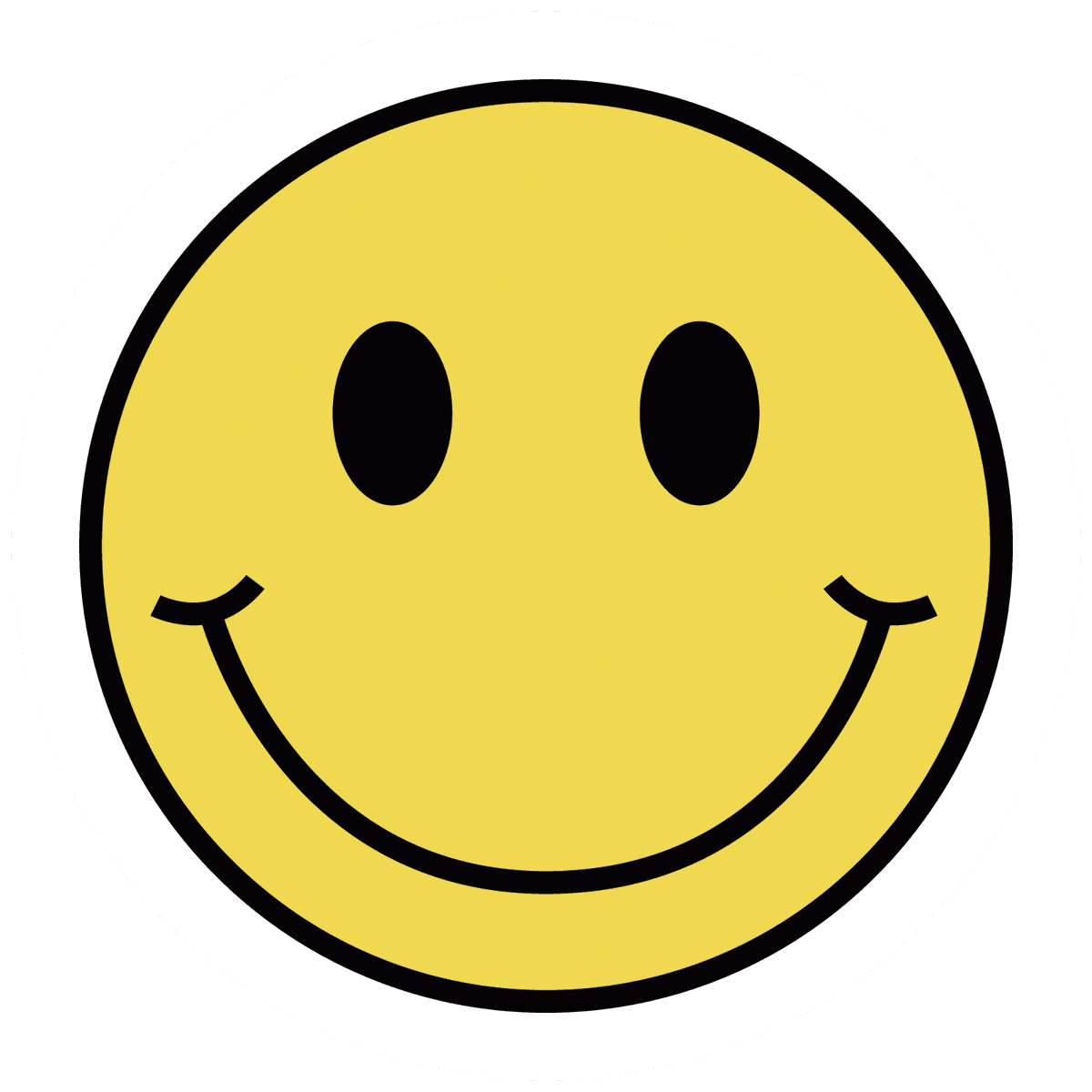 Classic Yellow Smiley Face Sticker